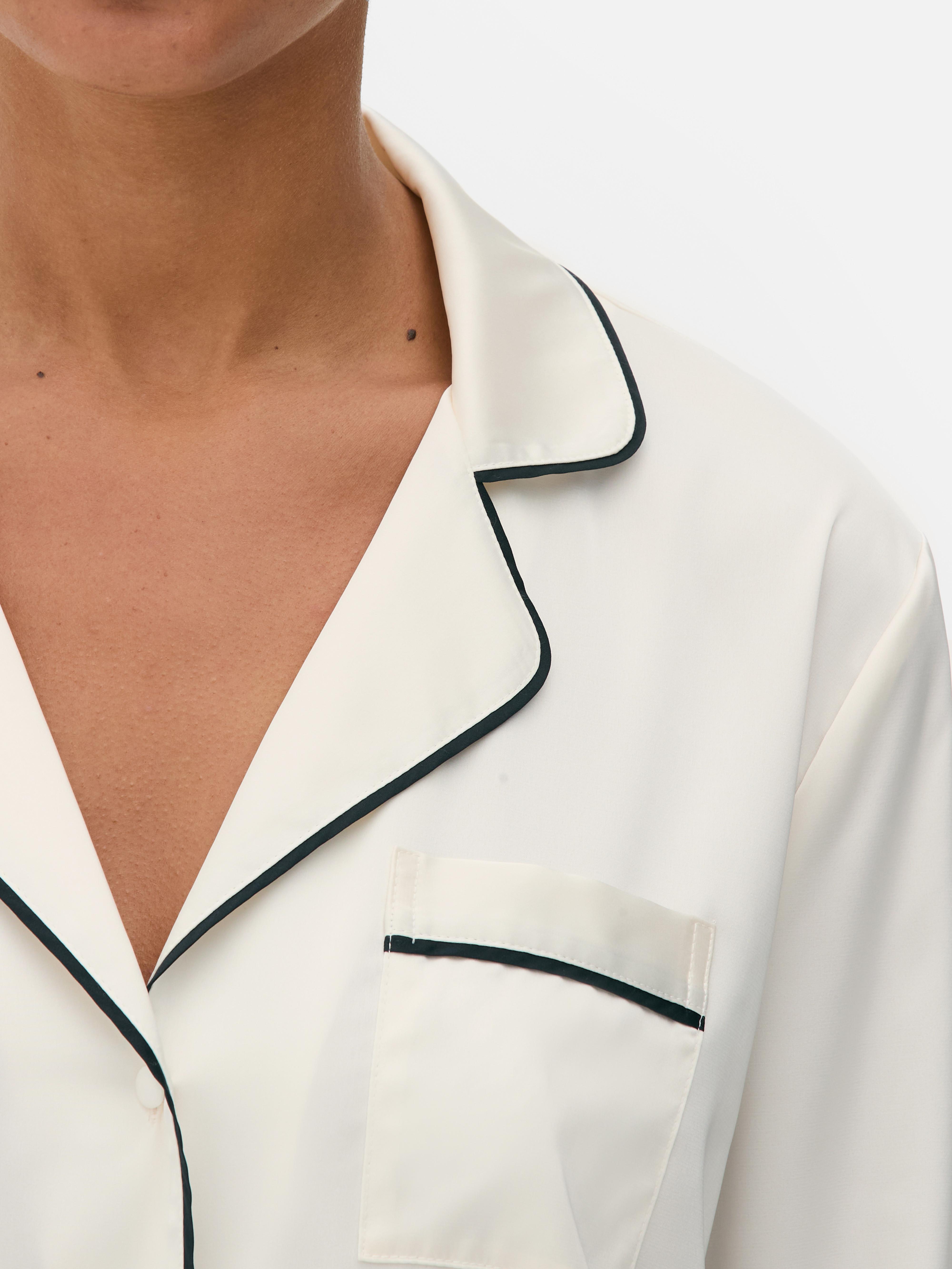 Satin Boyfriend Pajama Set