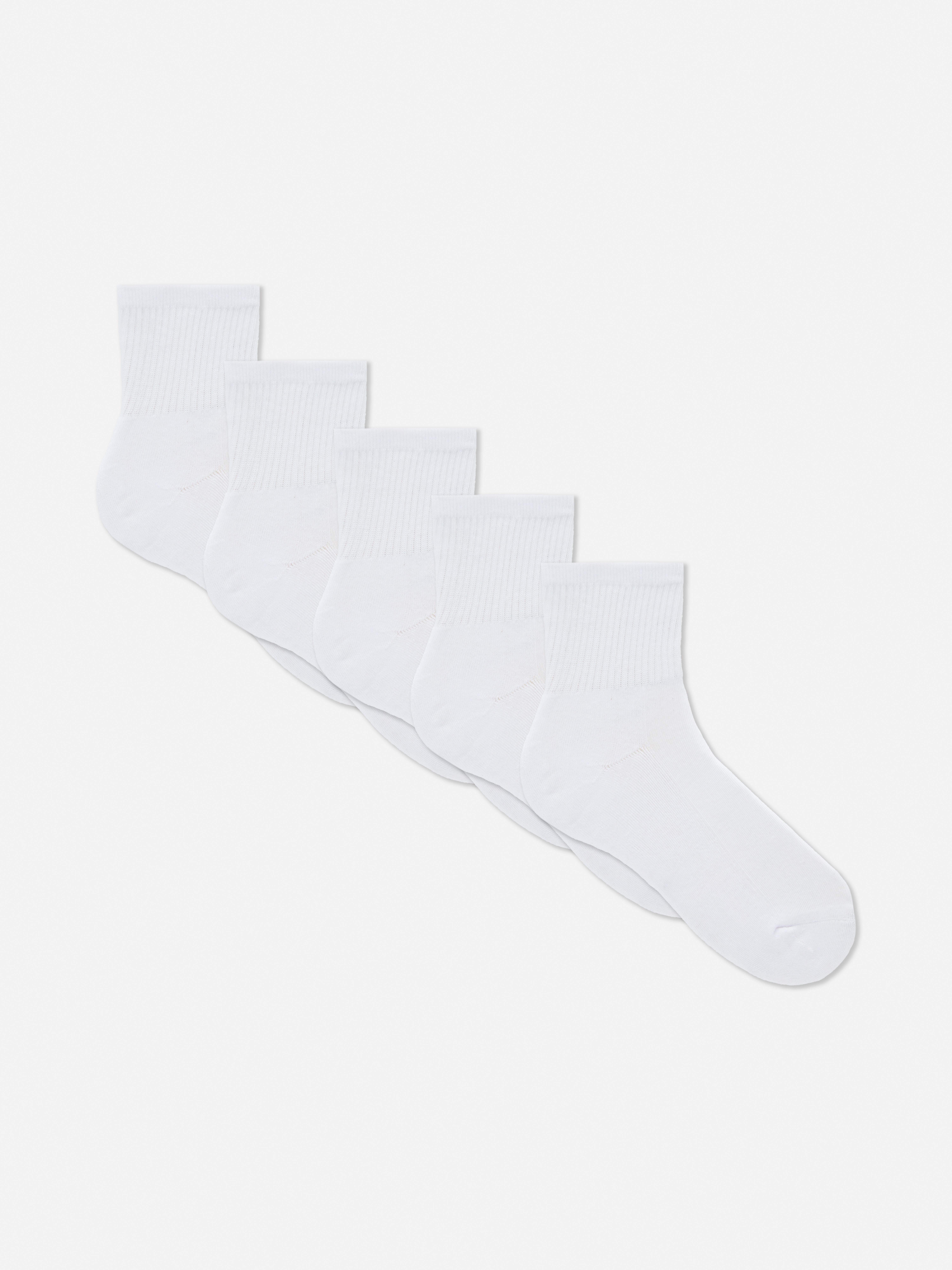 5-Pack Ribbed Ankle Socks