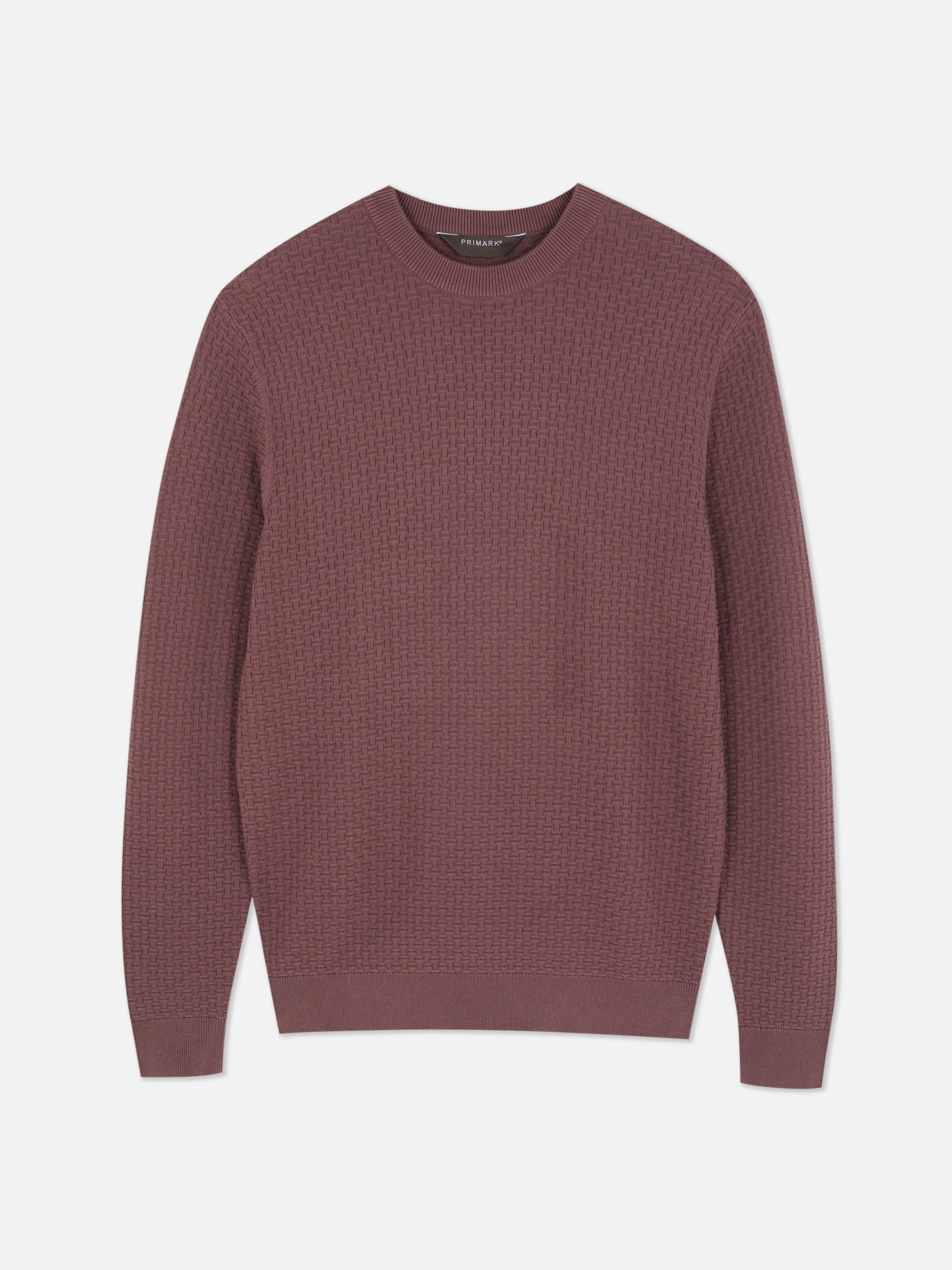 Textured Crew Neck Sweater