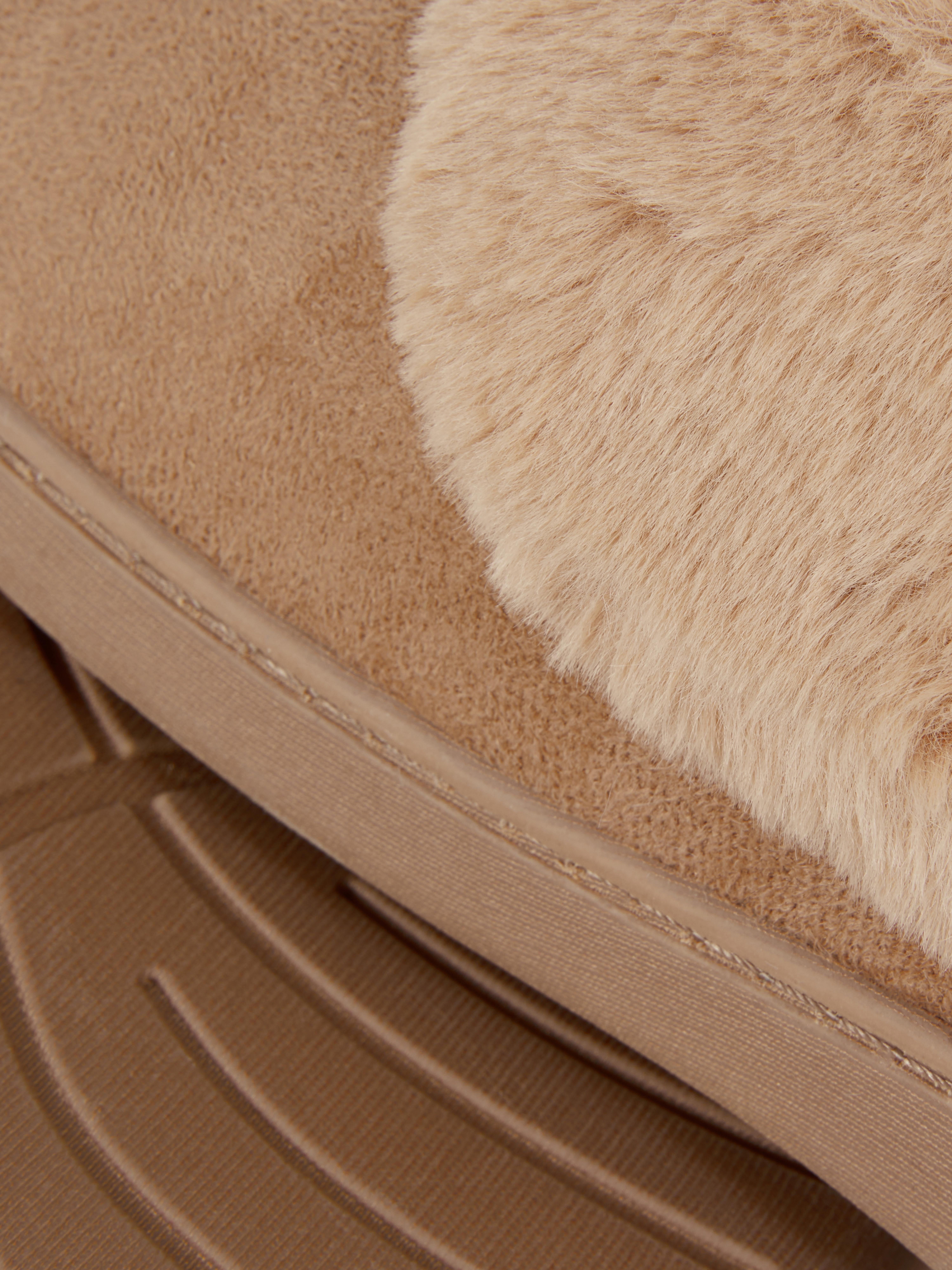 Faux Fur Lined Moccasin Slippers