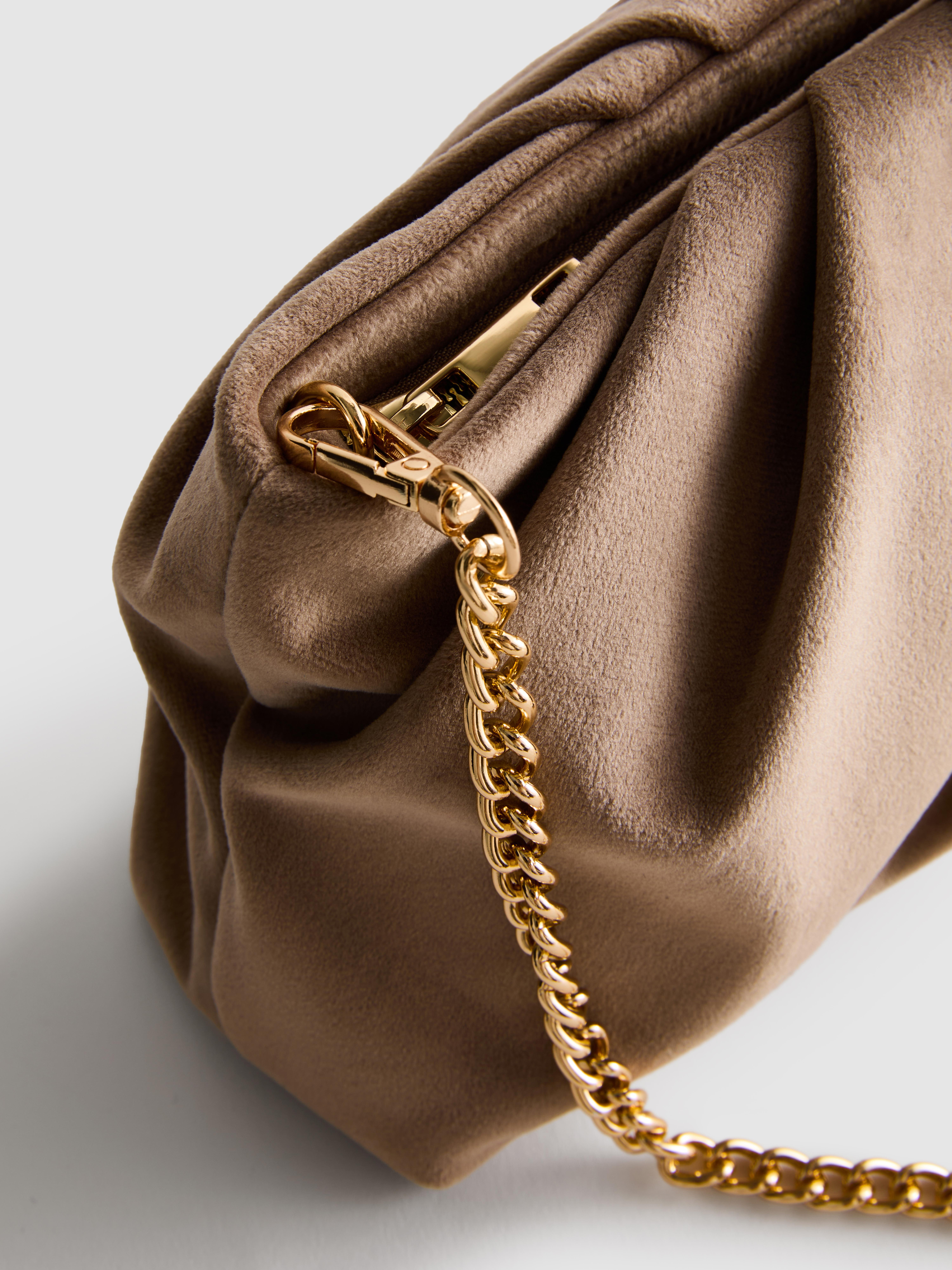 Velvet Chain Clutch