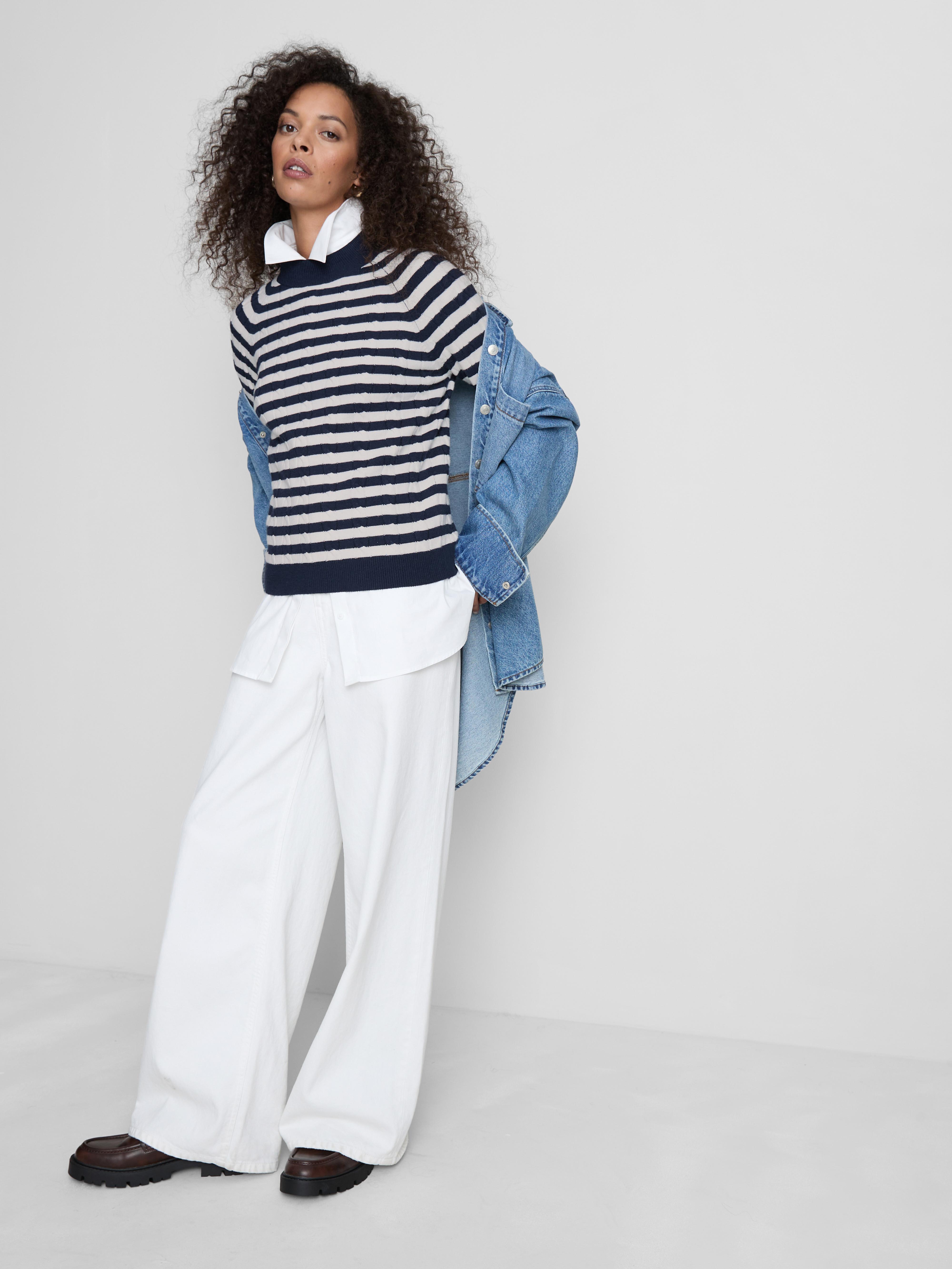 Turtle Neck Cable Sweater