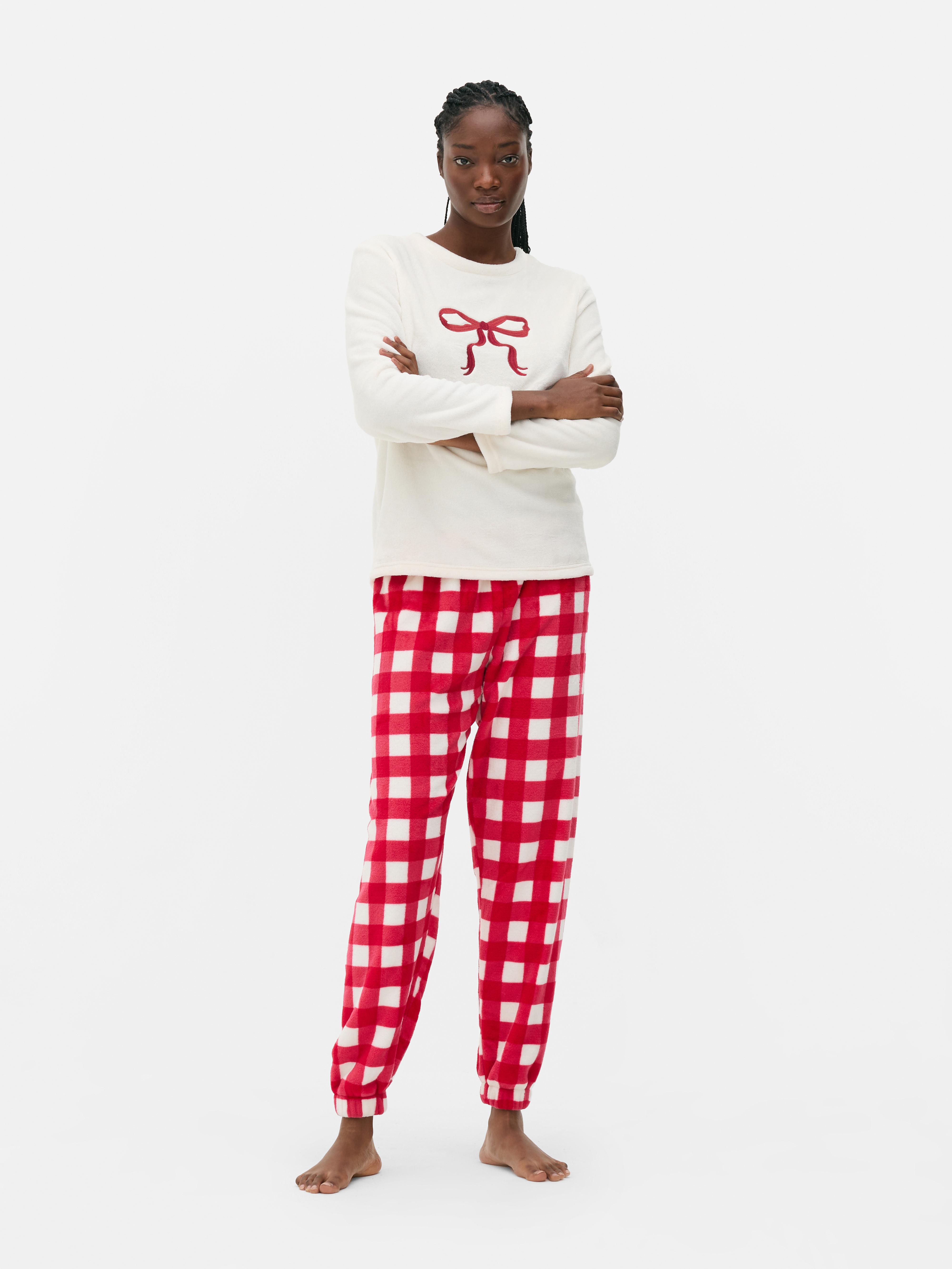 Fleece Bow Pajama Set