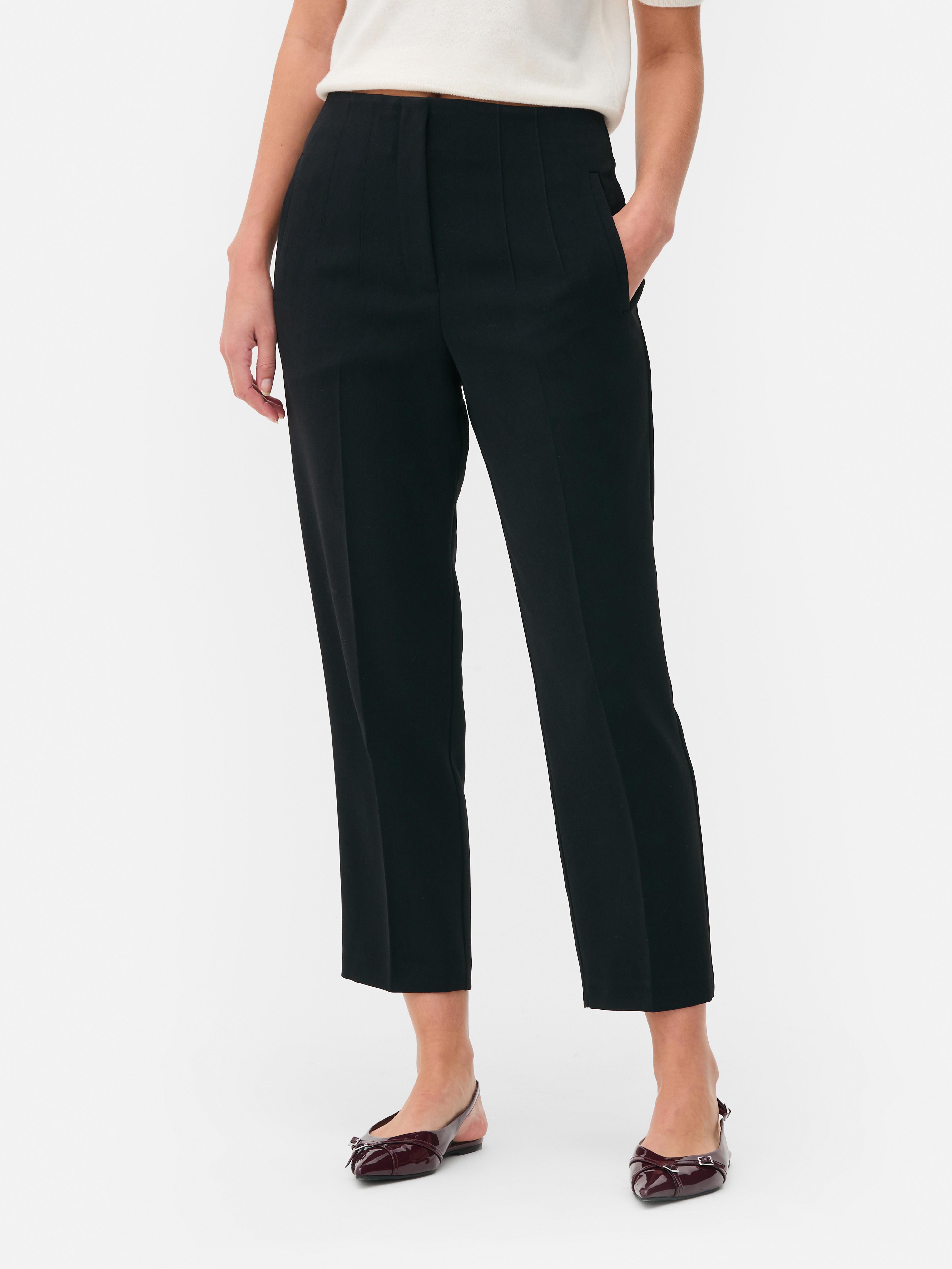 Pin Stitch High Waist Pants