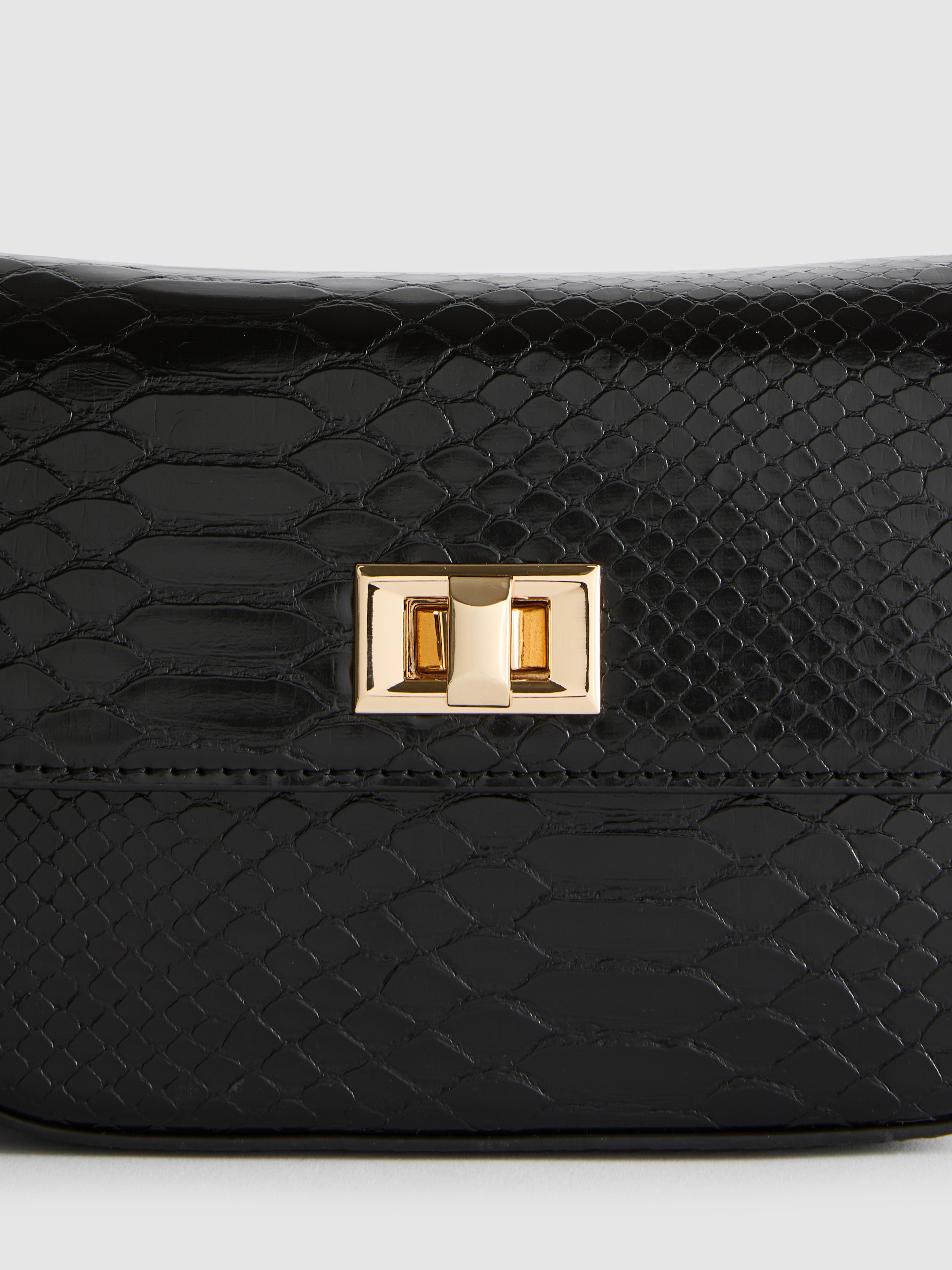 Faux Croc Mini Crossbody Bag