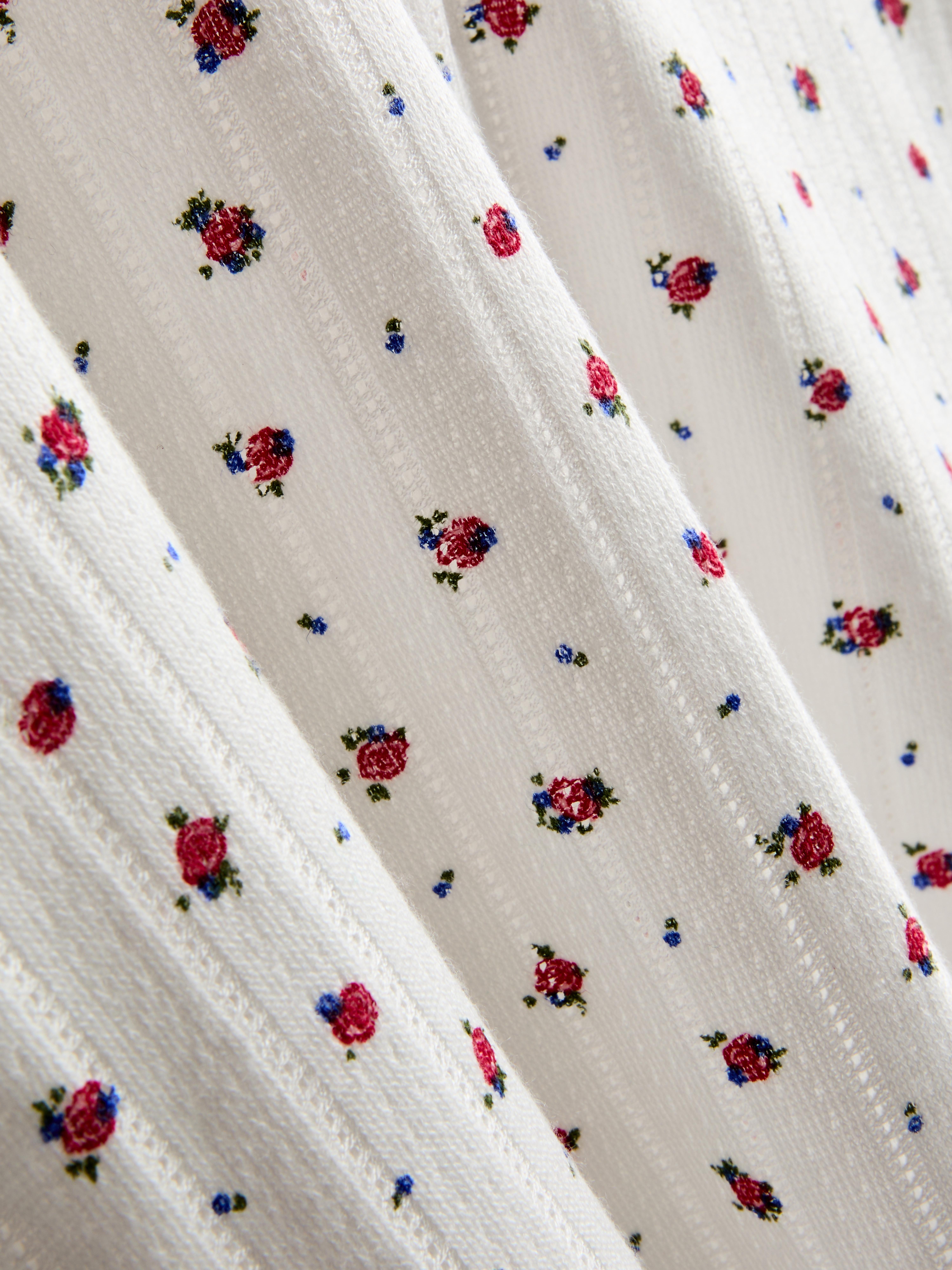 Printed Pointelle Pajama Tank Top