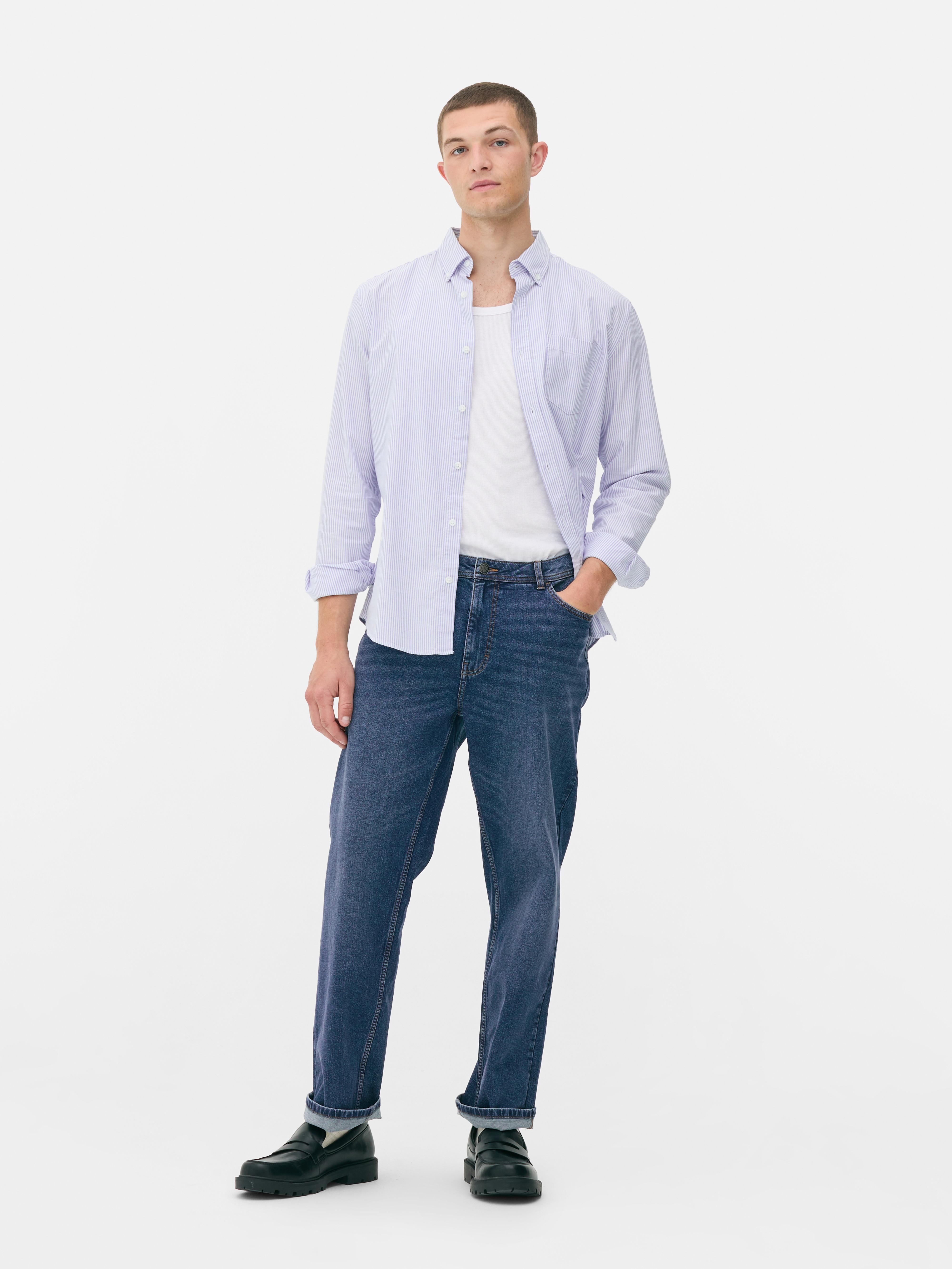 Mid-Rise Straight-Leg Jeans