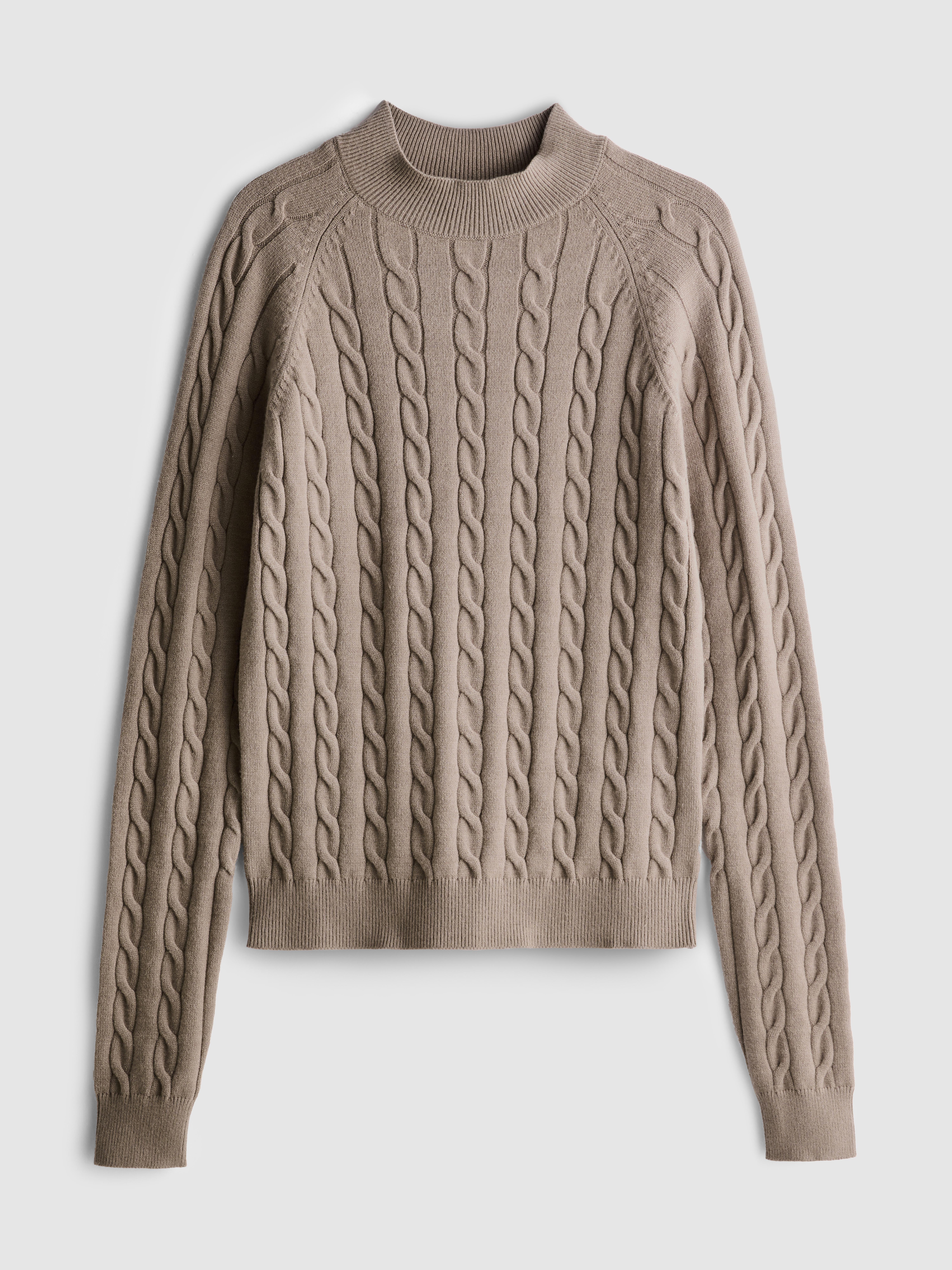 Turtle Neck Cable Sweater