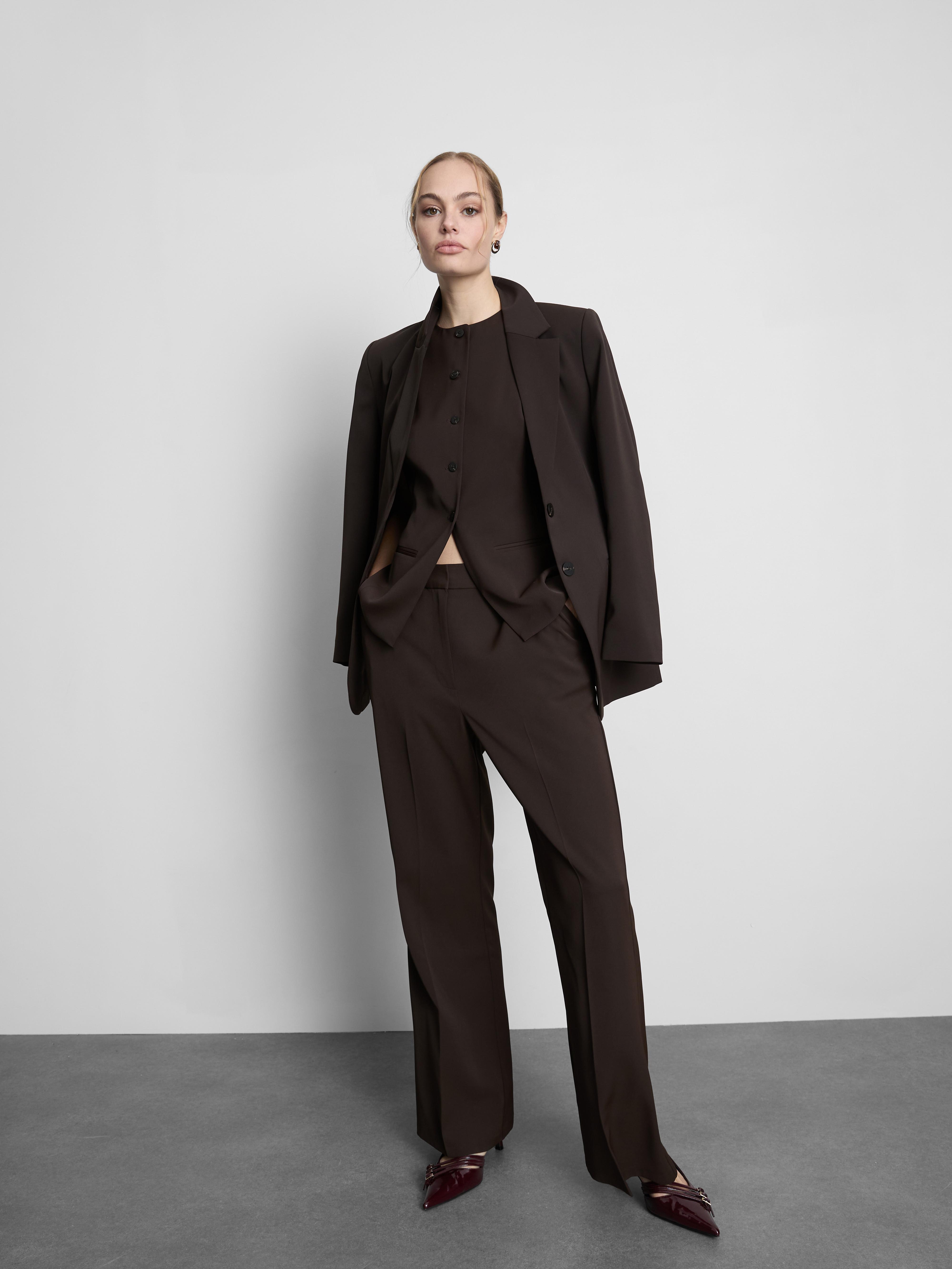 Mid-Rise Tailored Pants