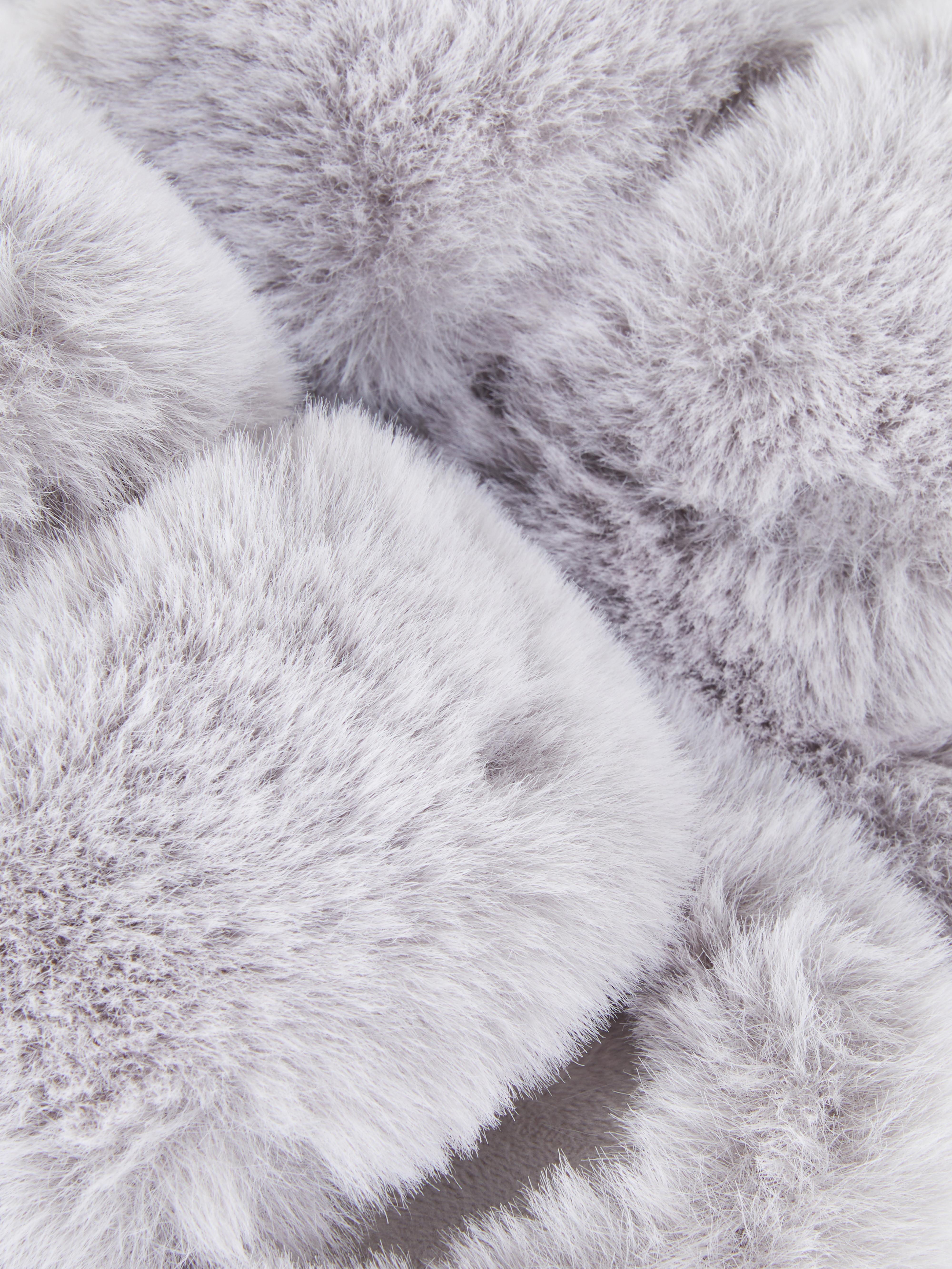 Fluffy Double Strap Slippers