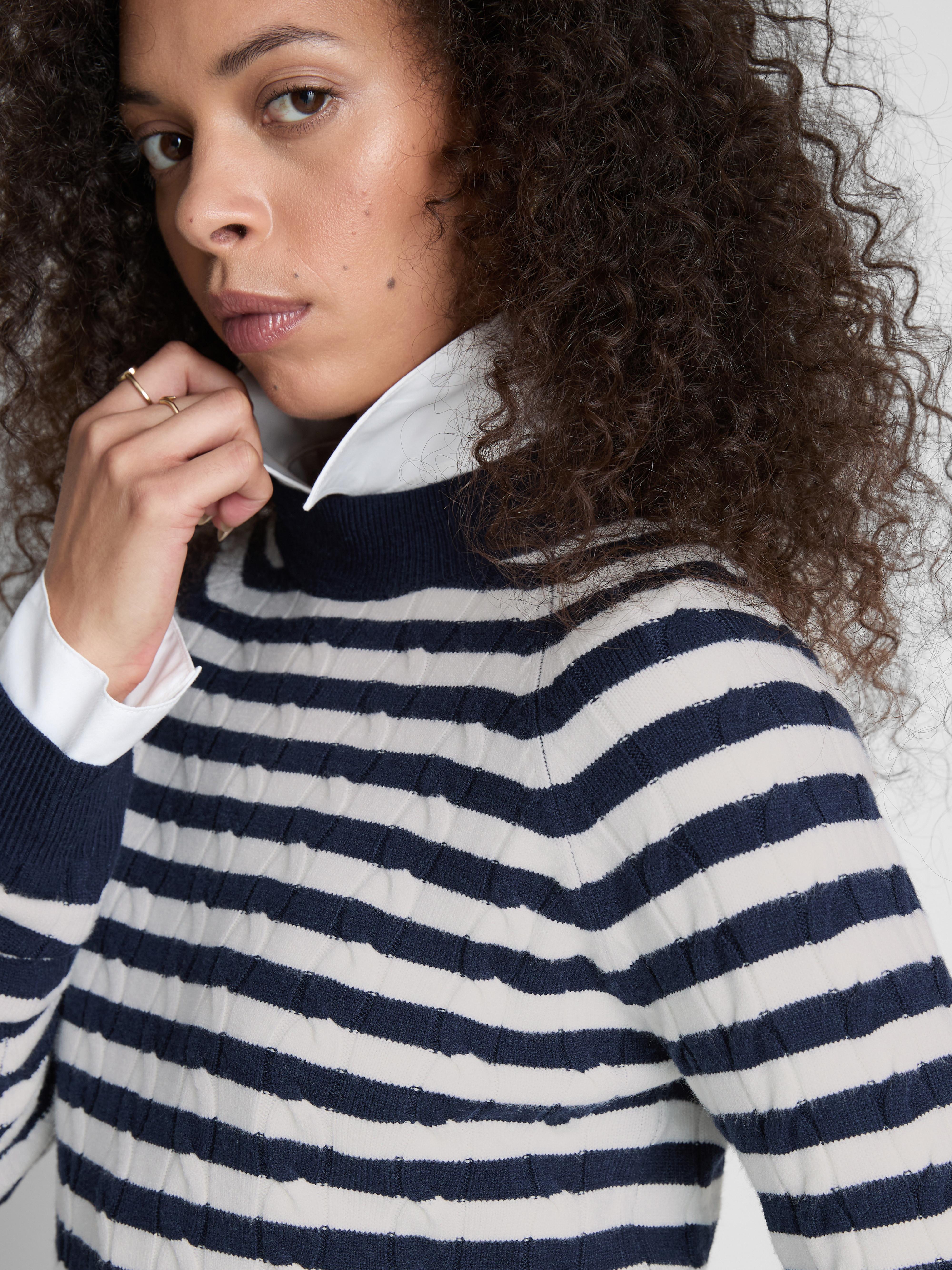 Turtle Neck Cable Sweater