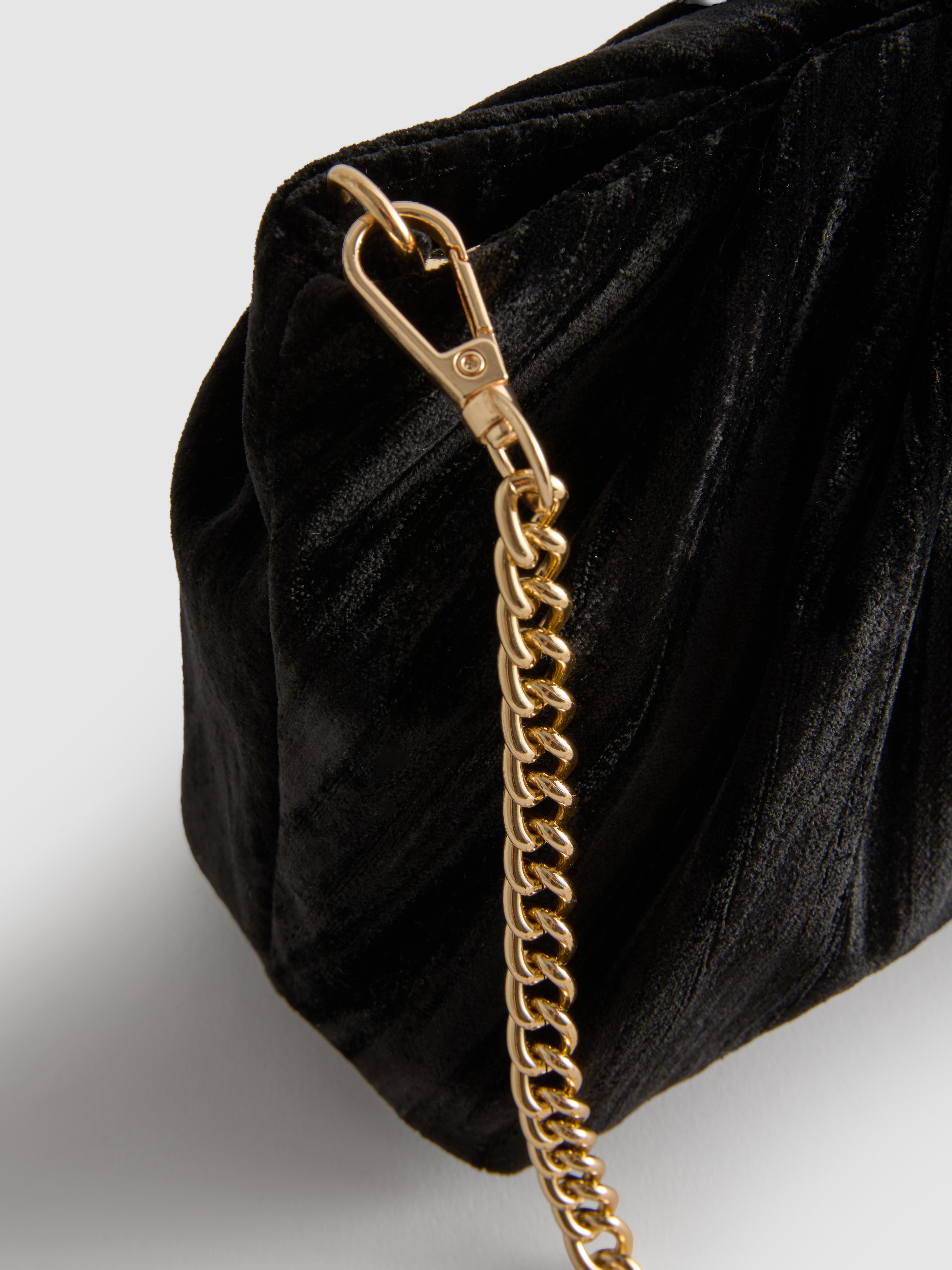 Velvet Chain Clutch
