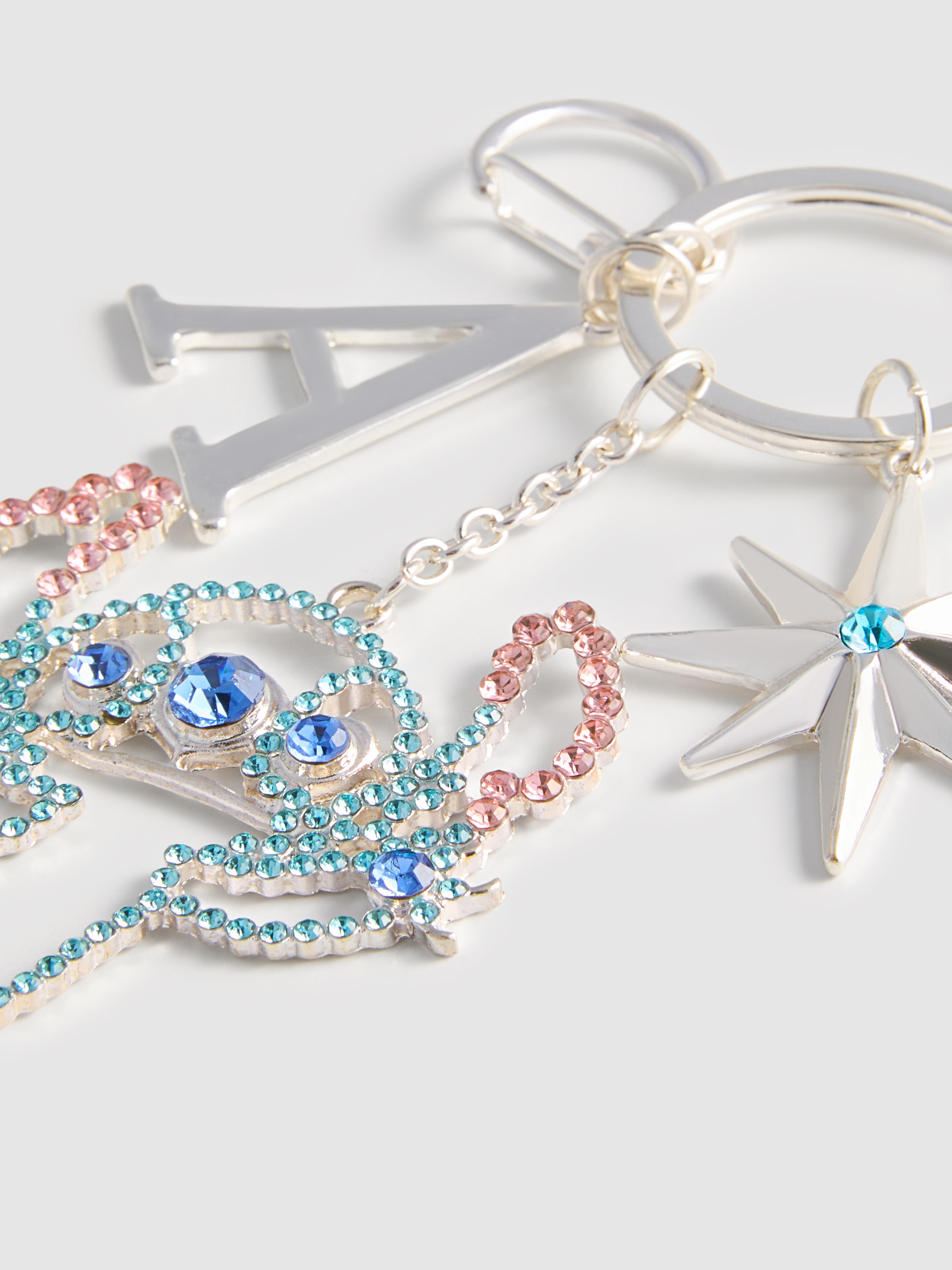 Disney’s Stitch Rhinestone Initial Keyring