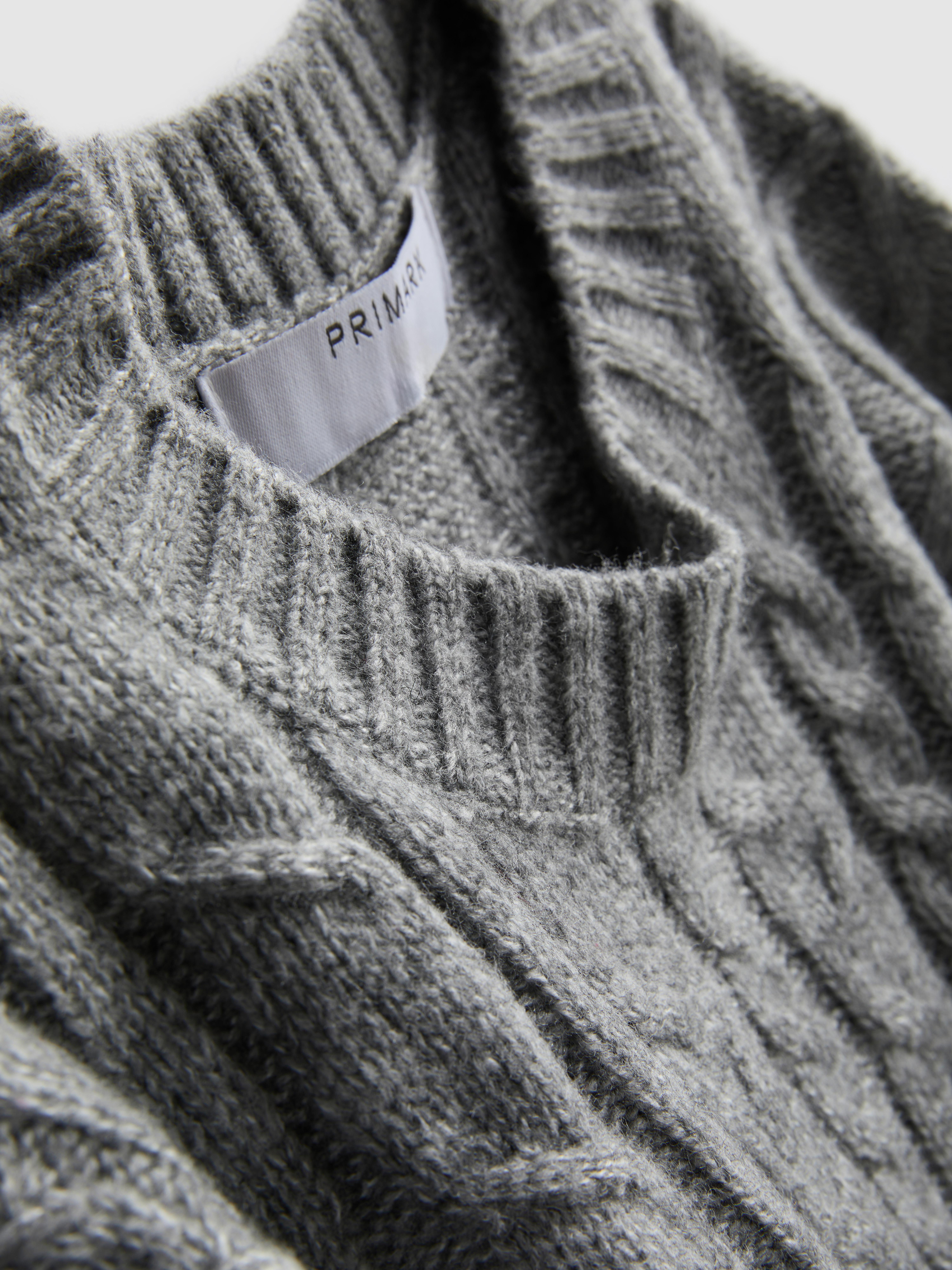 Cable Knit Mini Sweater Dress