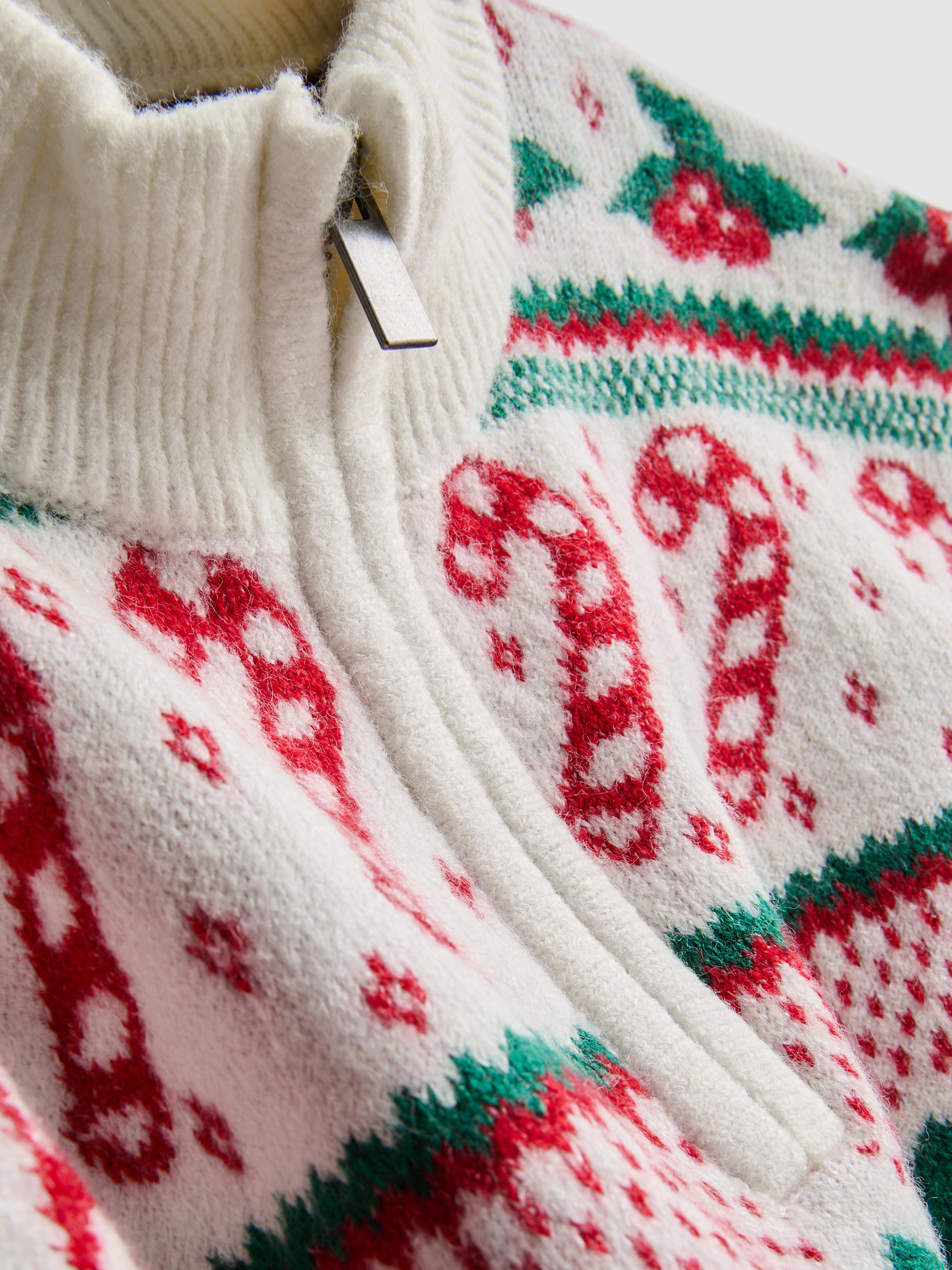 Men's Candy Cane Fair Isle Family Christmas Sweater