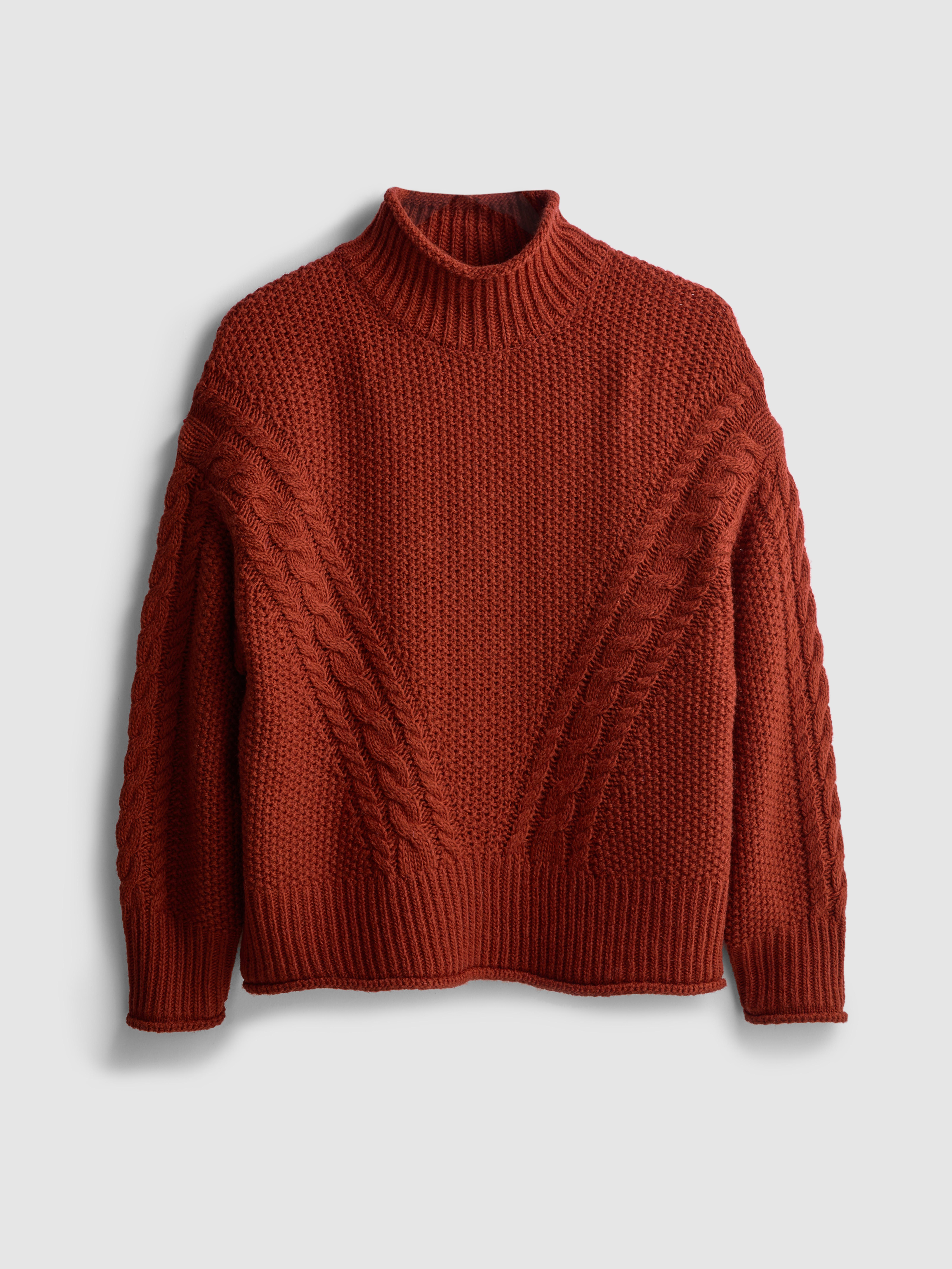 The Edit Turtle Neck Cable Sweater