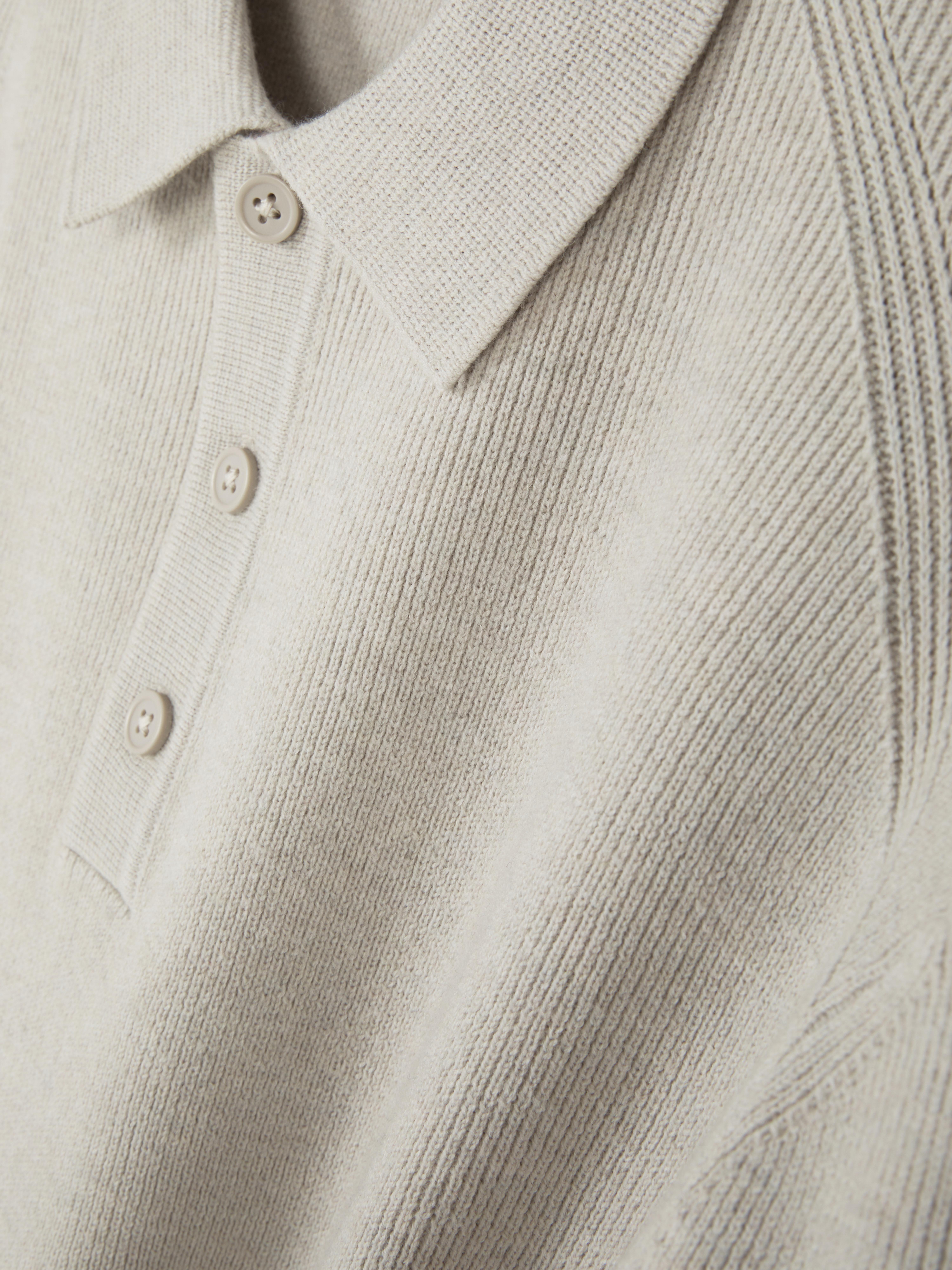 Ribbed Polo Sweater
