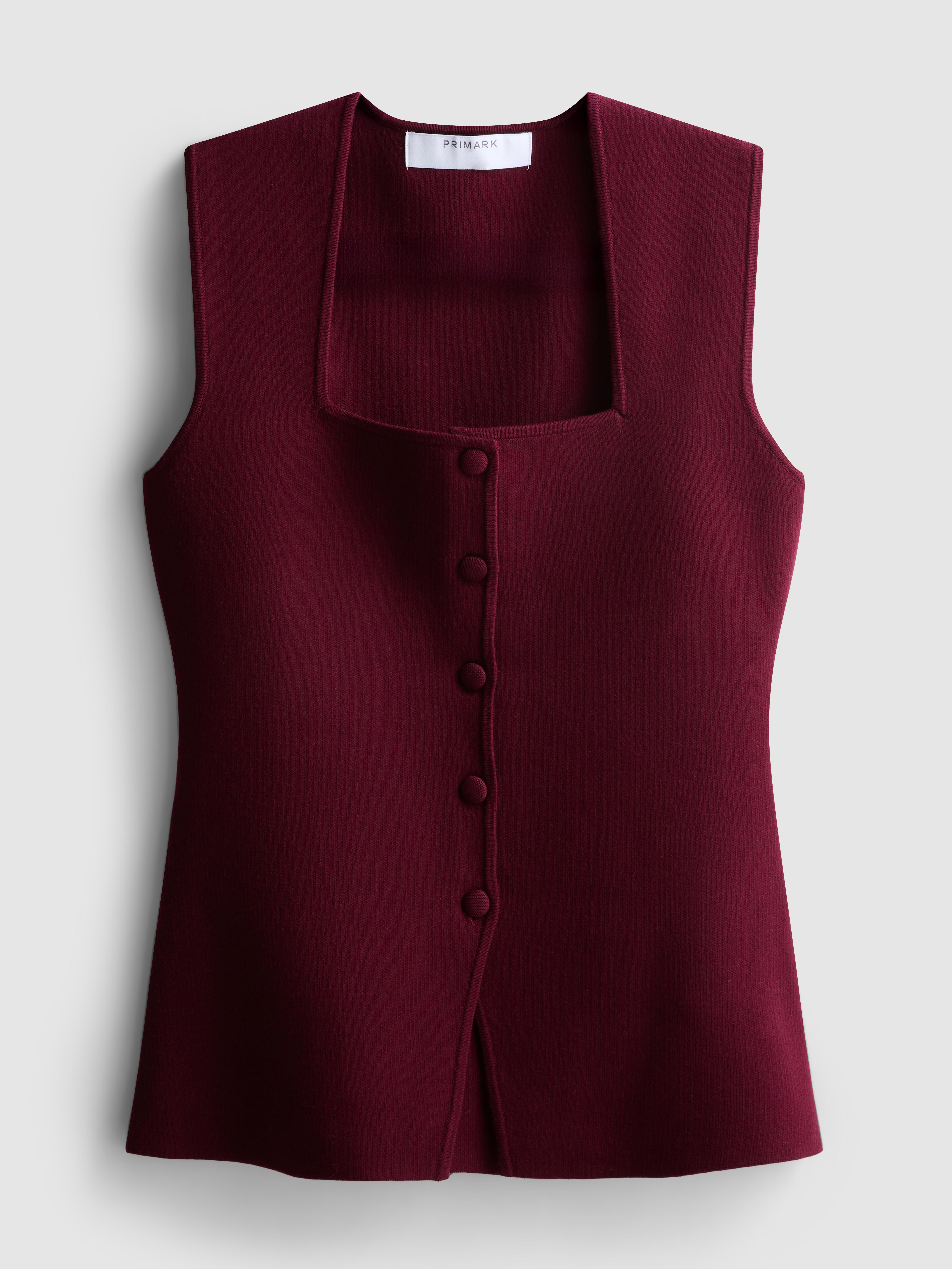 Sculpted Square Neck Waistcoat