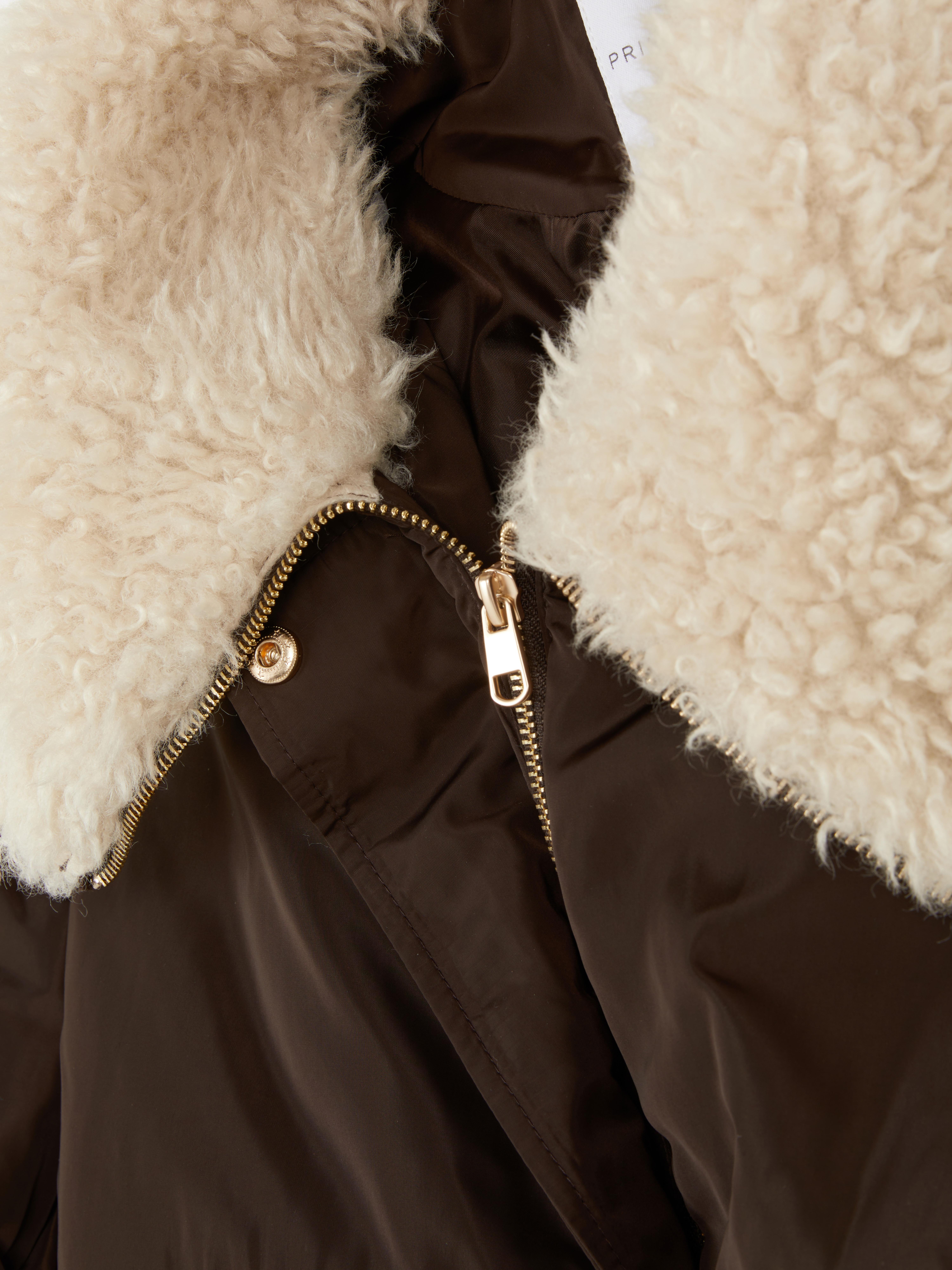 Padded Faux Fur Collar Jacket