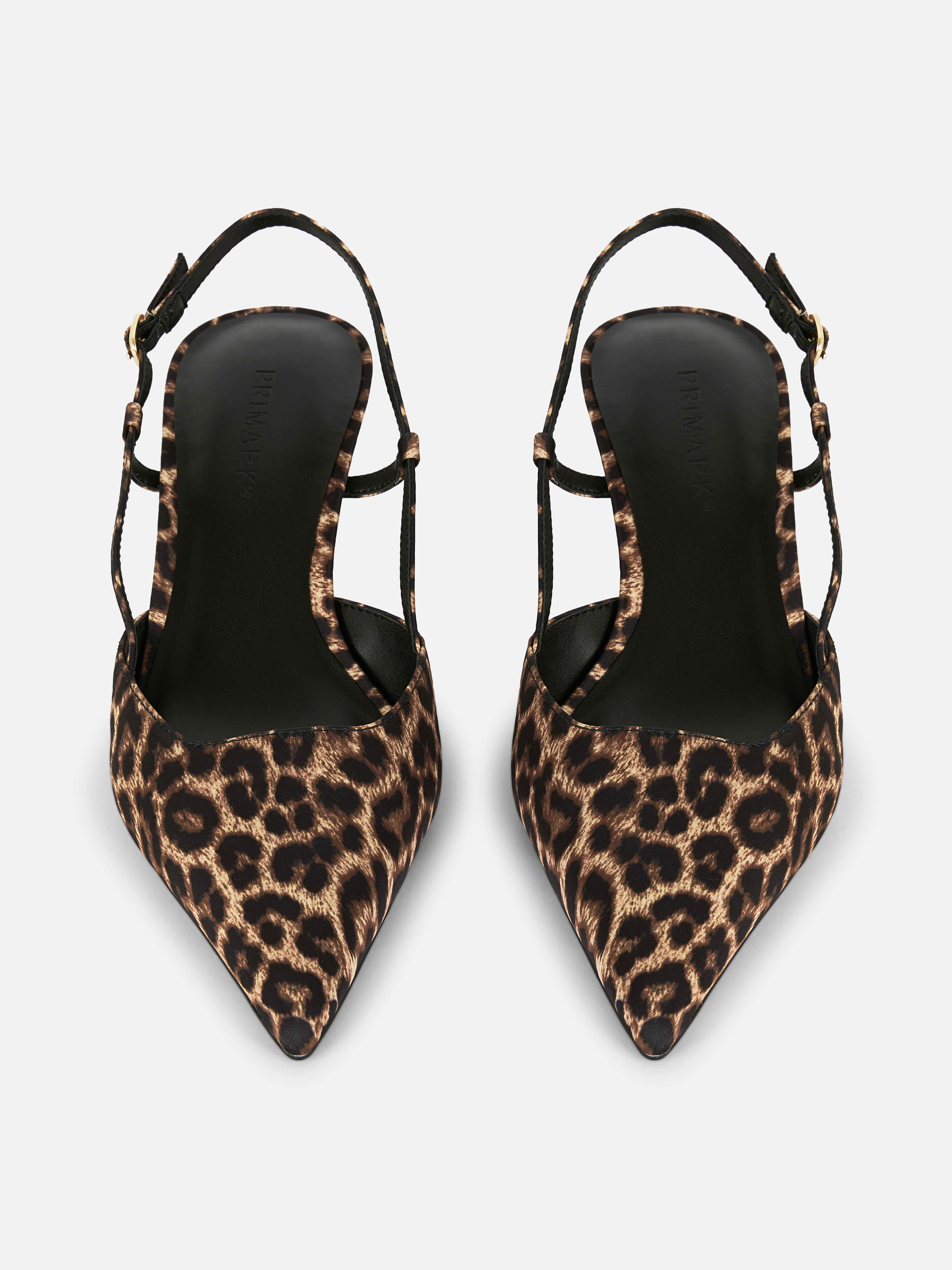 Leopard Kitten Slingback Heels