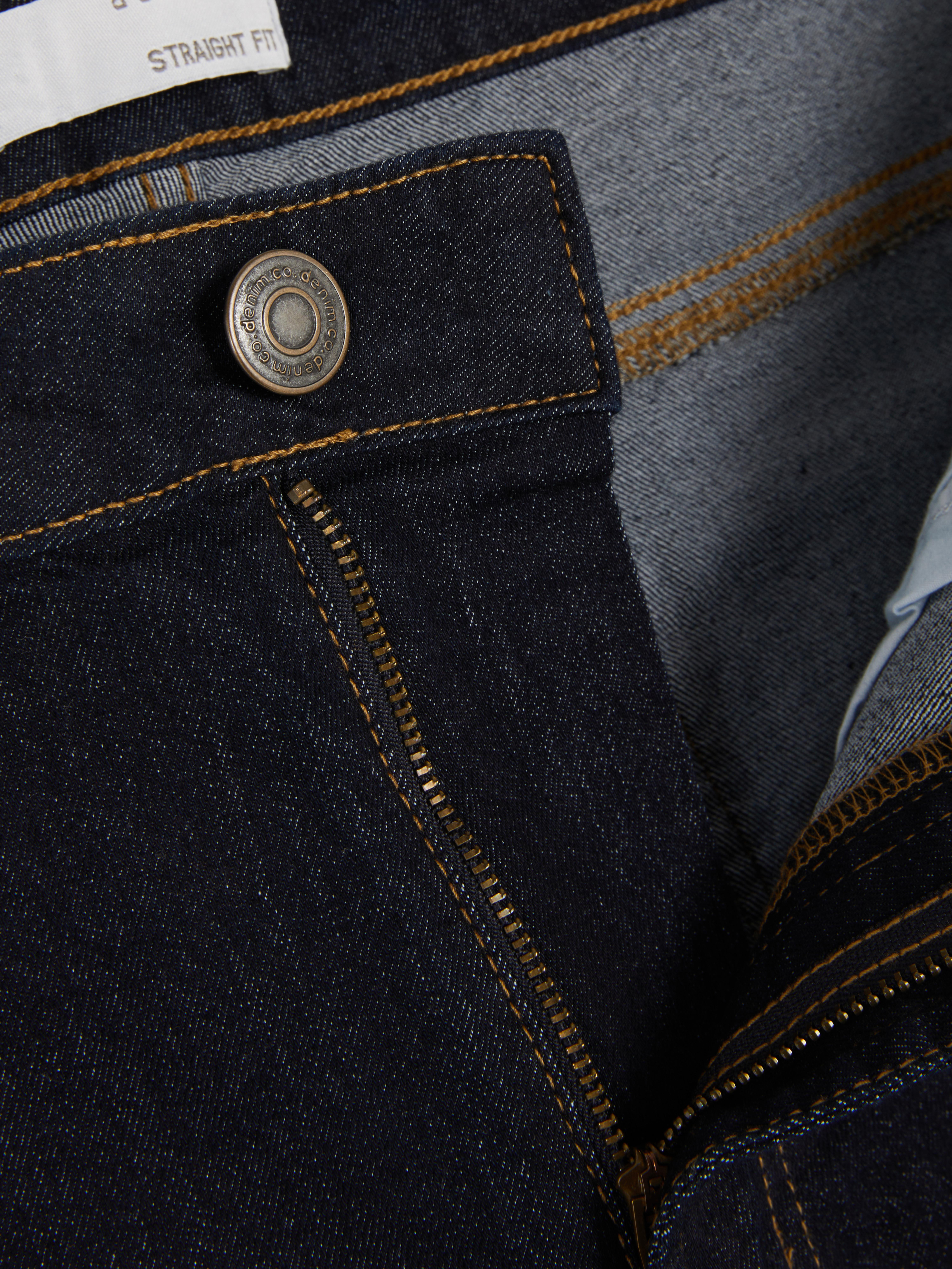 Mid-Rise Straight Leg Jeans