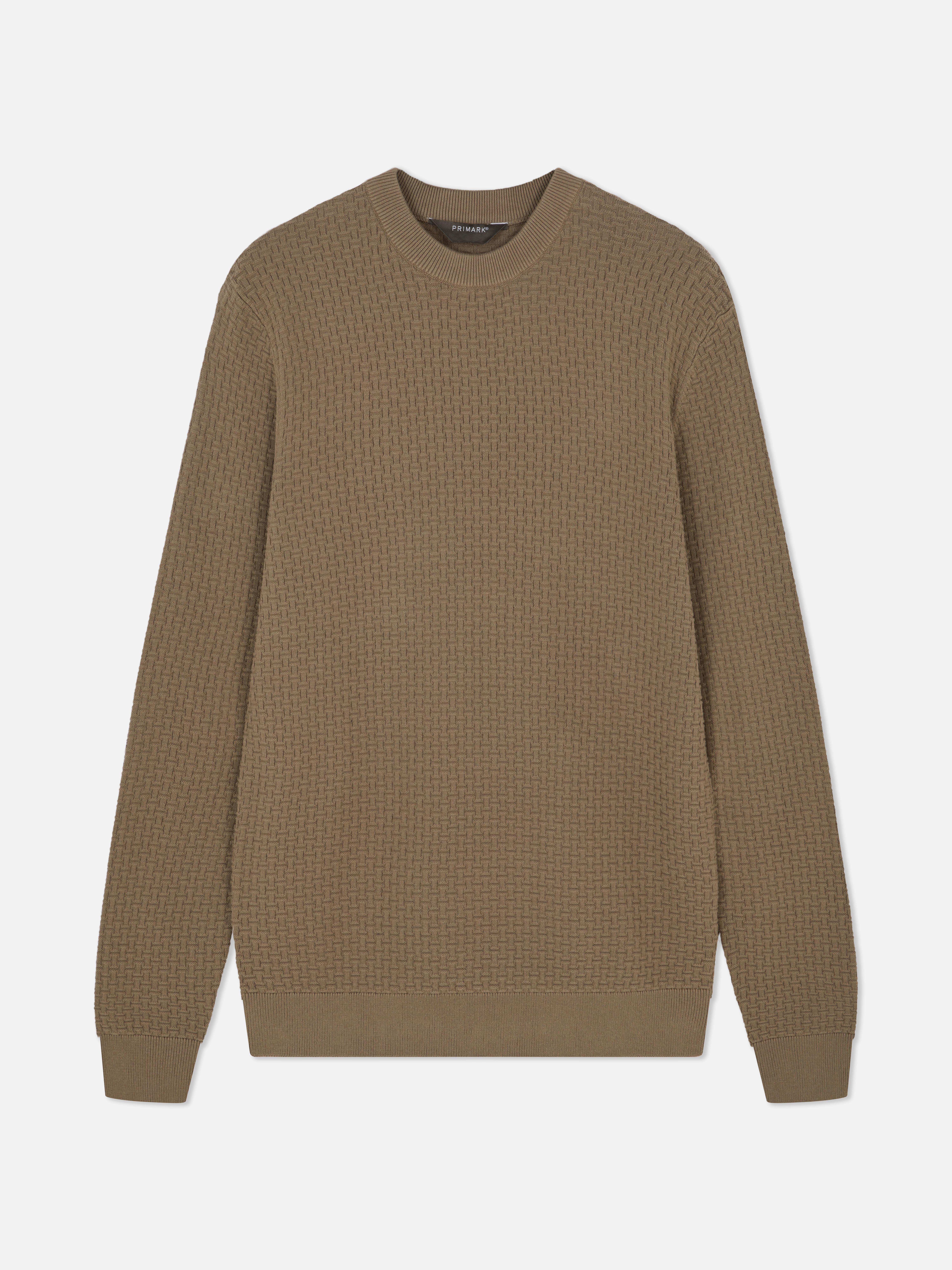 Textured Crew Neck Sweater