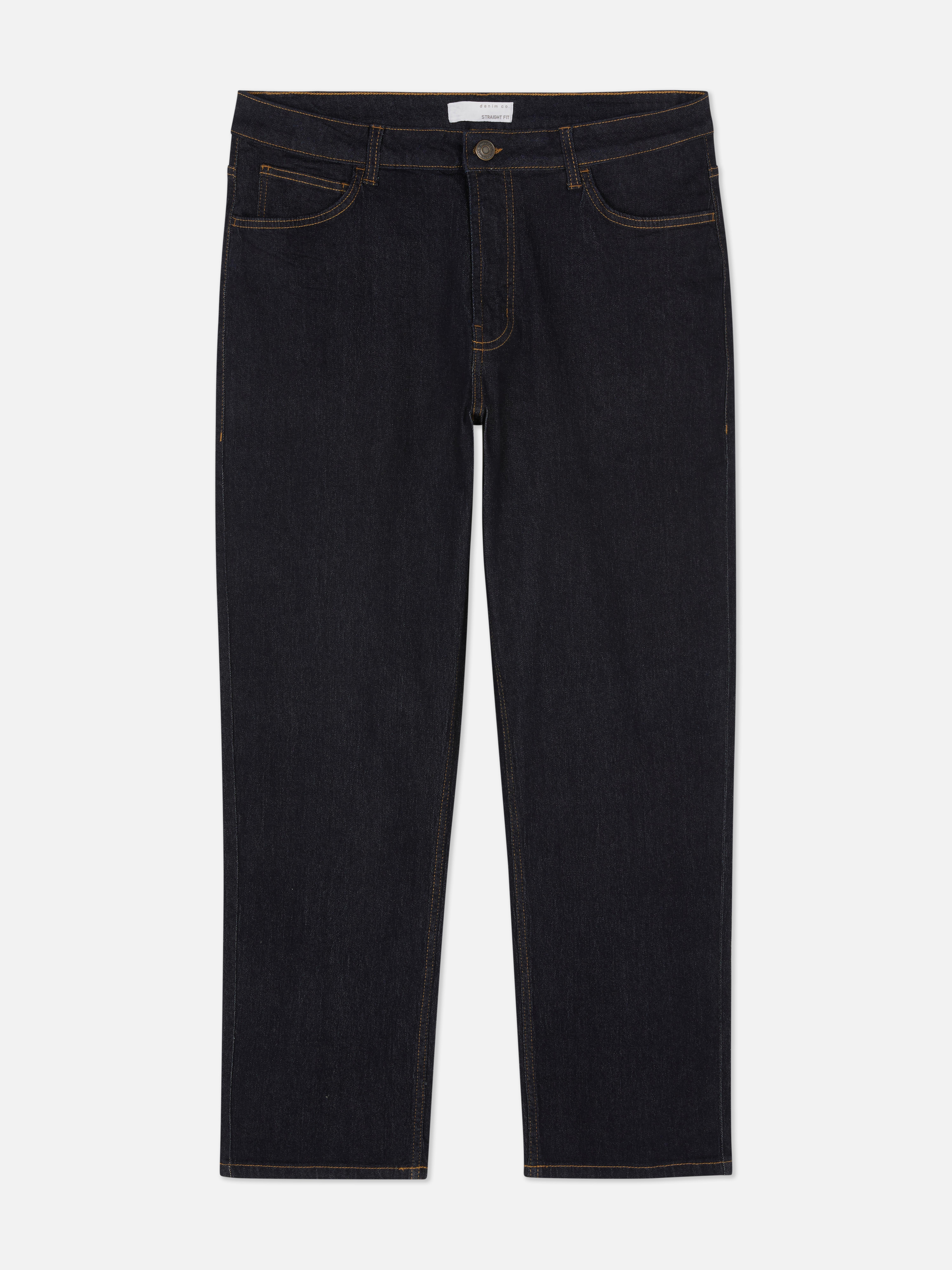 Mid-Rise Straight Leg Jeans