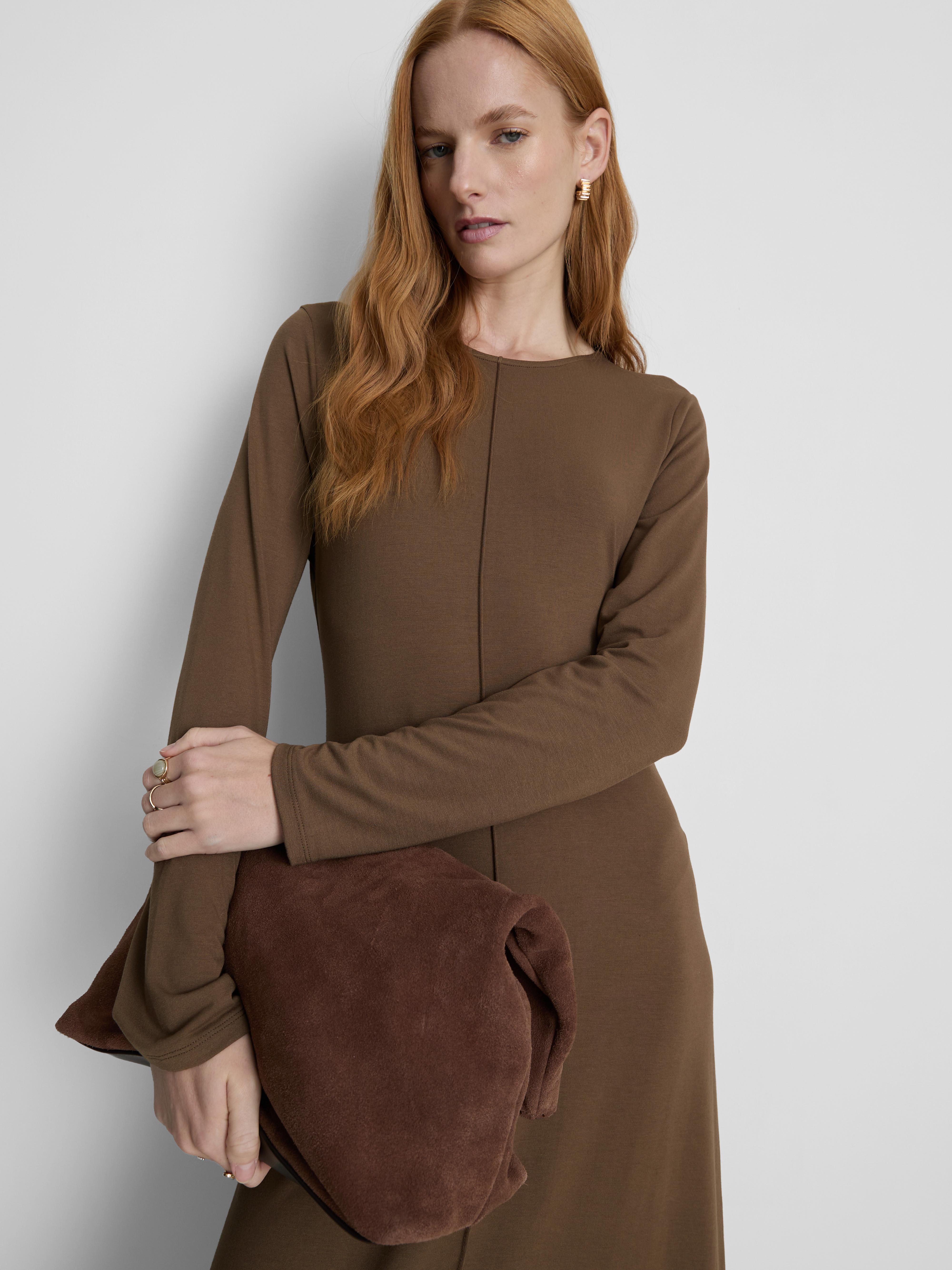 Paula Echevarría Vertical Seam Midi Dress