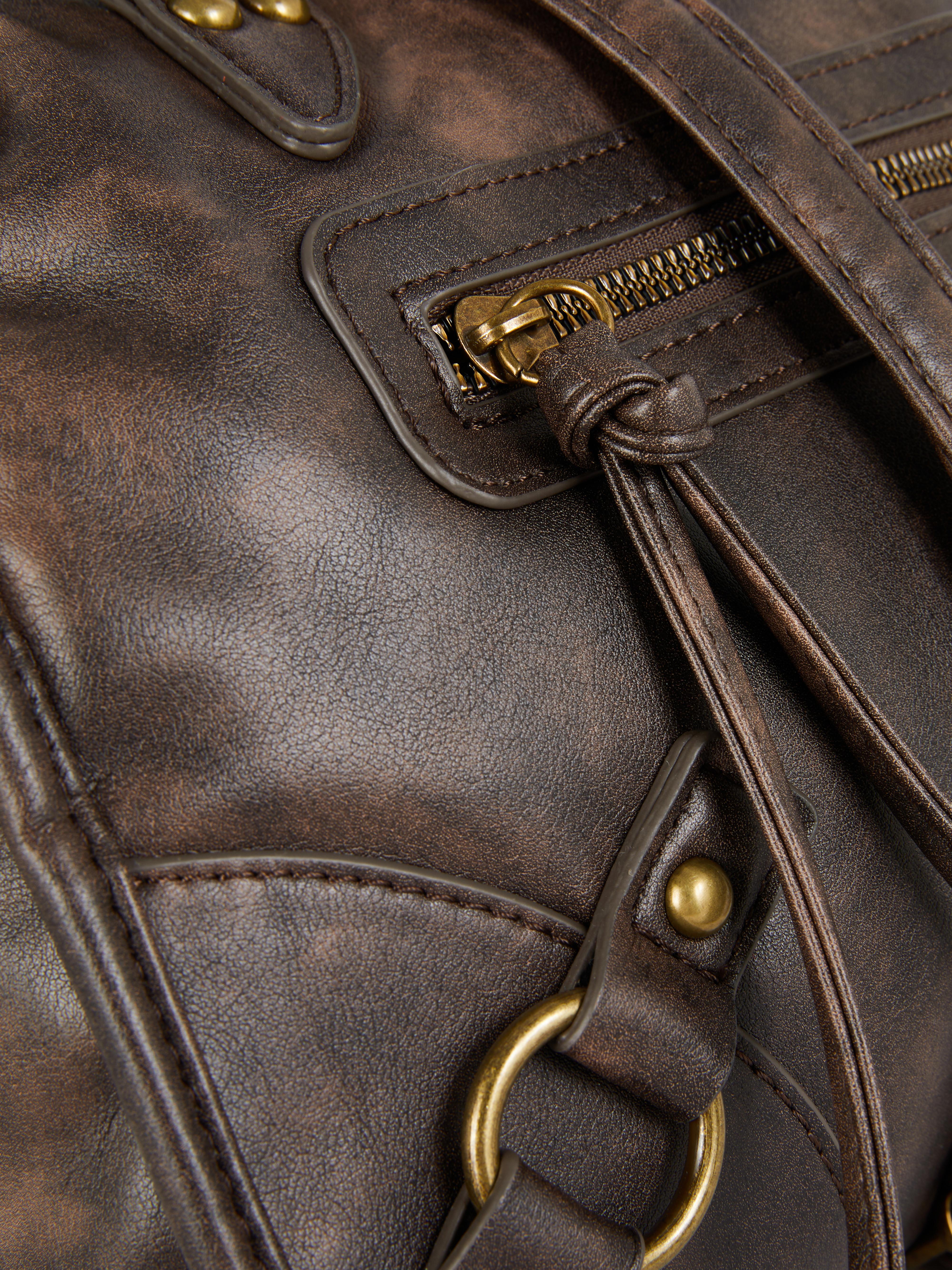 Distressed Midi Tote Bag