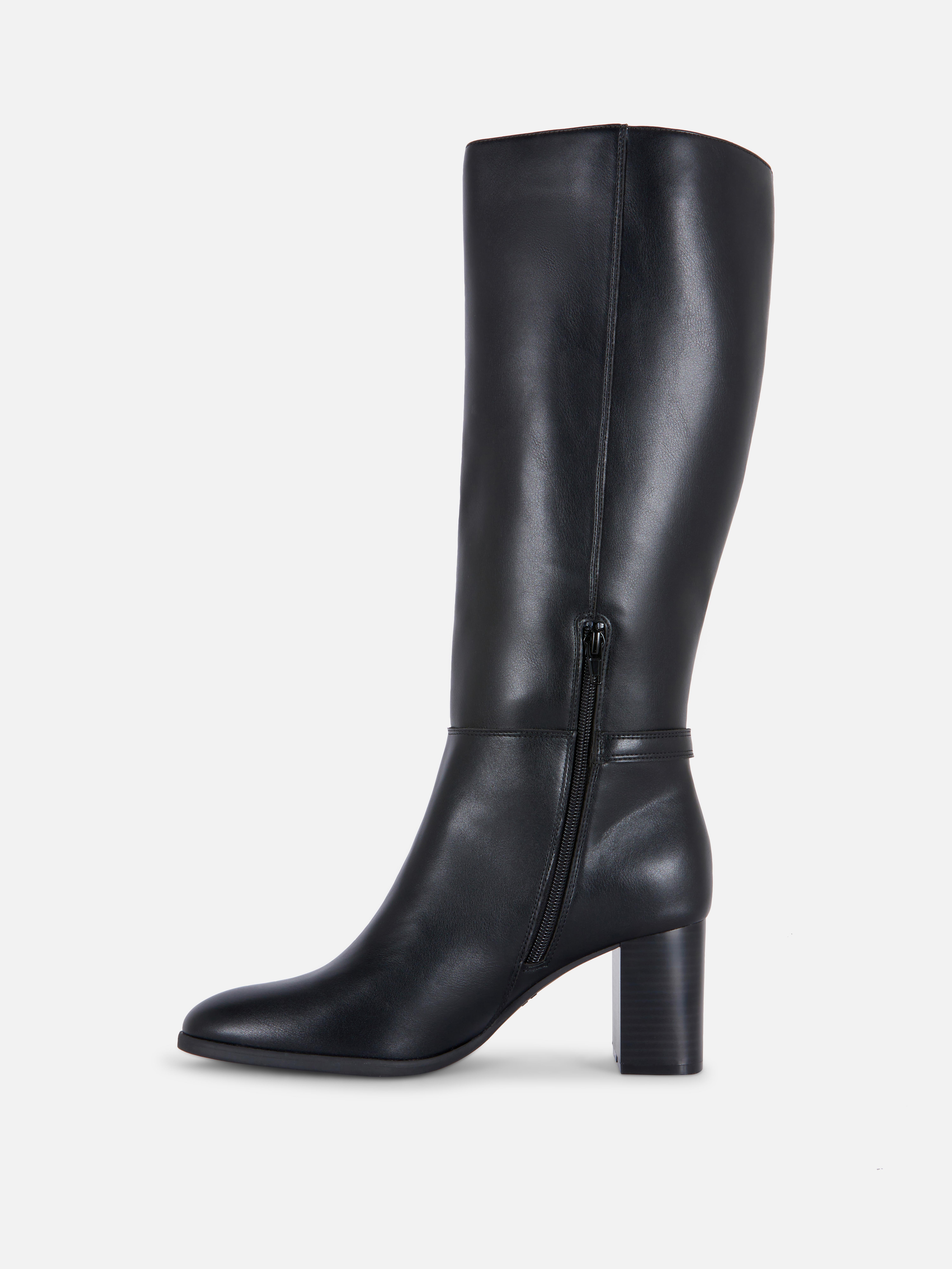 Buckle Detail Knee High Boots
