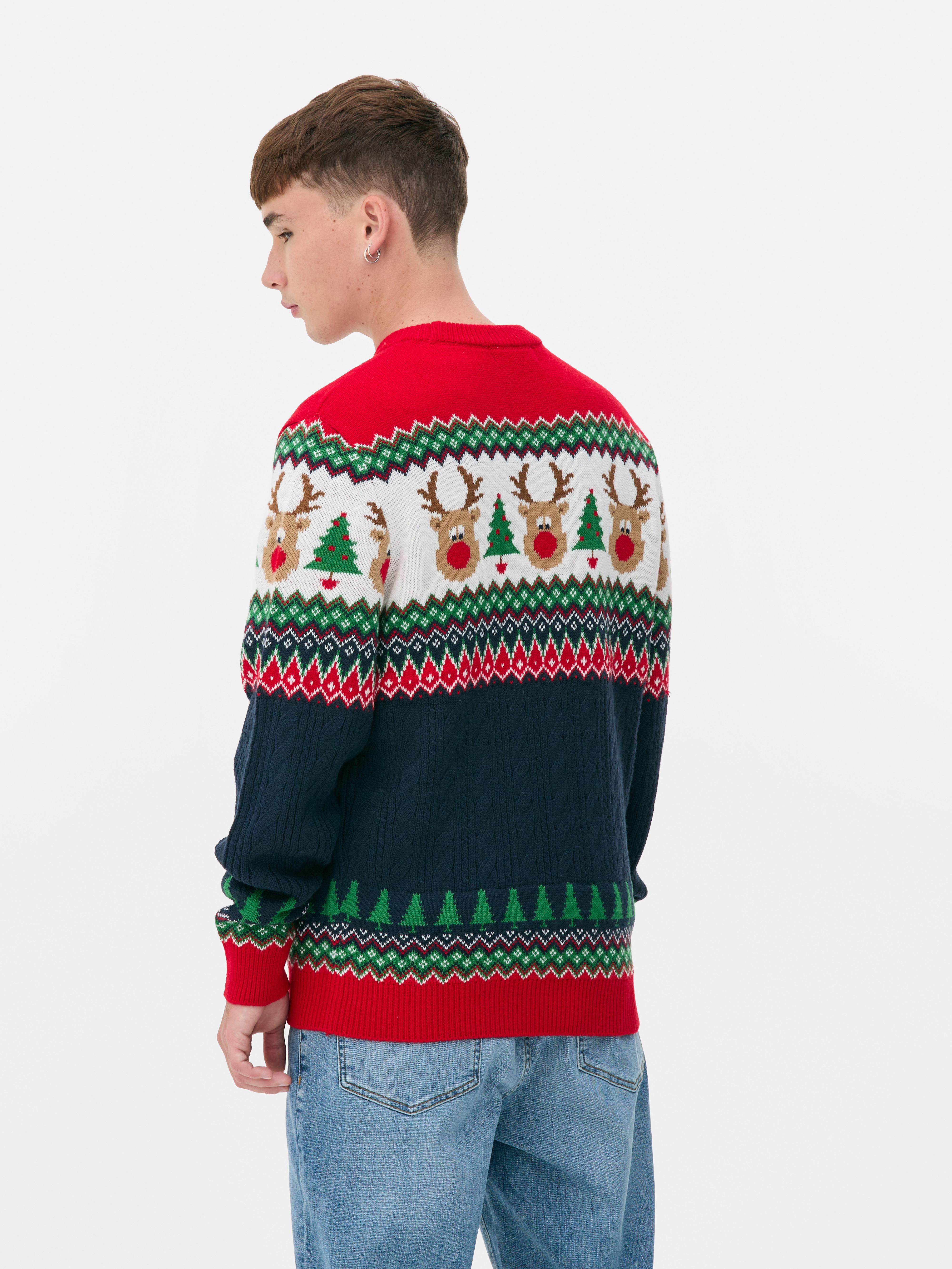 Reindeer Fair Isle Christmas Sweater