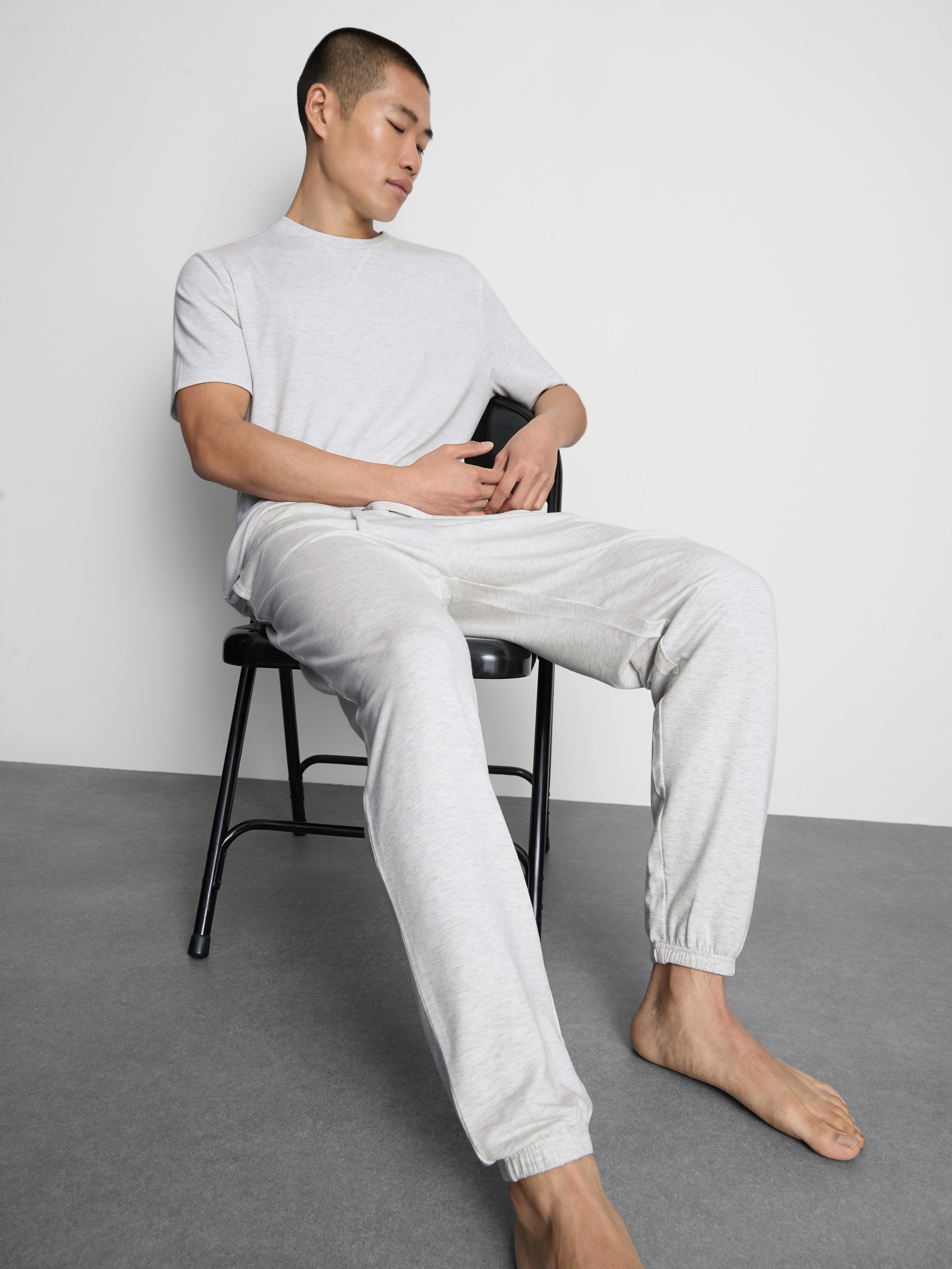 Cuffed-Leg Drawstring Pajama Bottoms