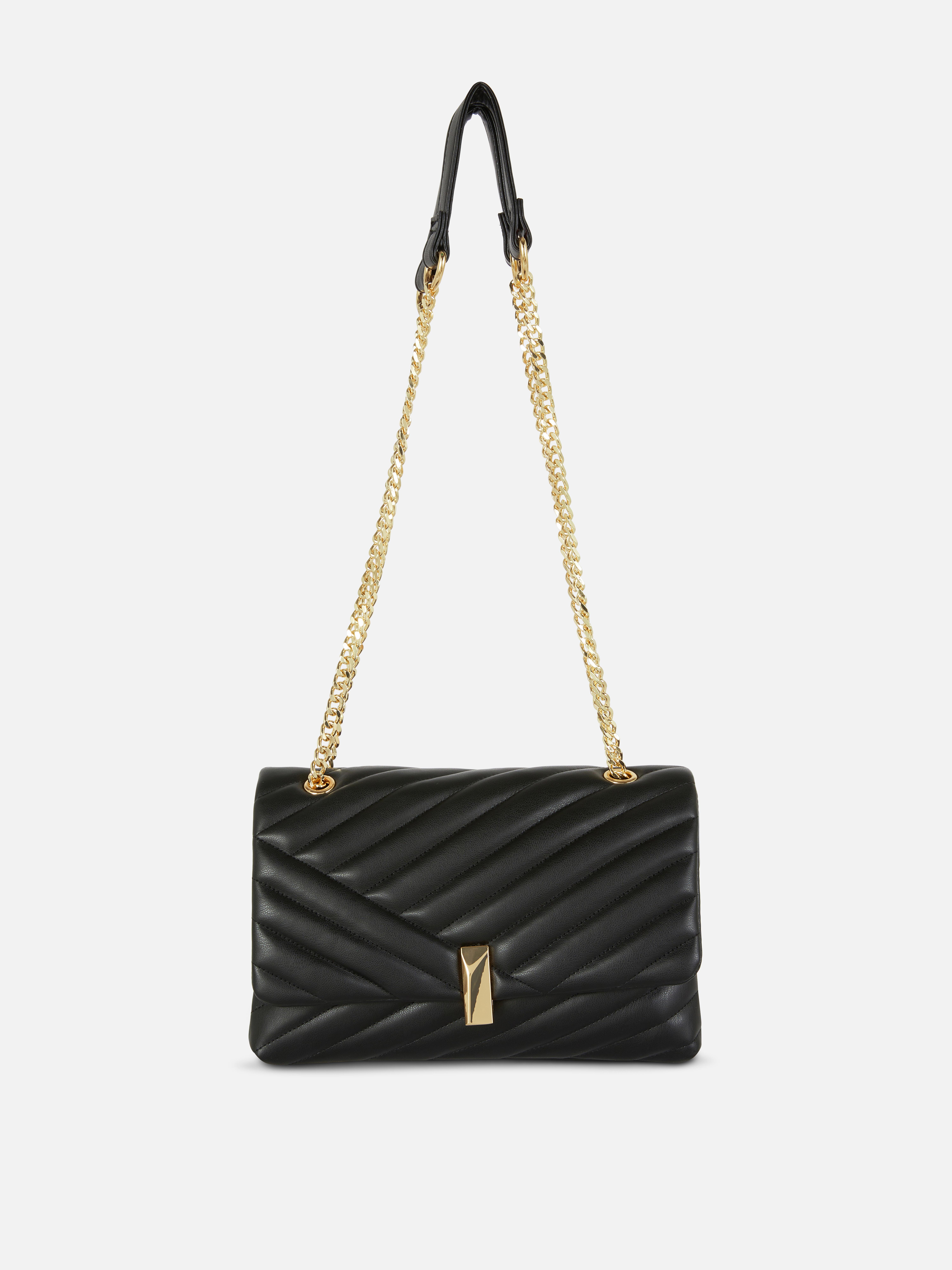 Quilted Chain Strap Flap Over Bag