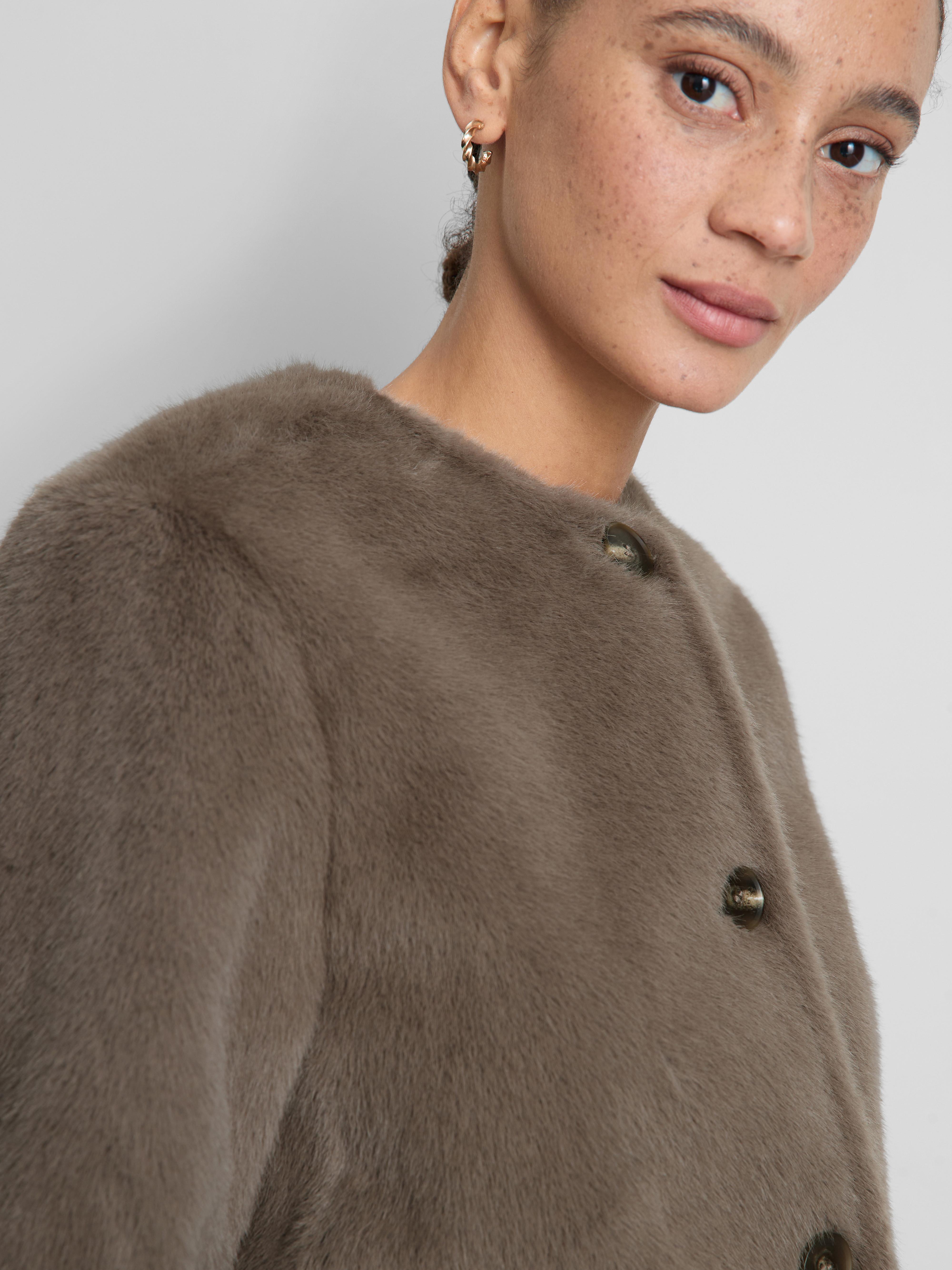 Paula Echevarría Cropped Plush Jacket