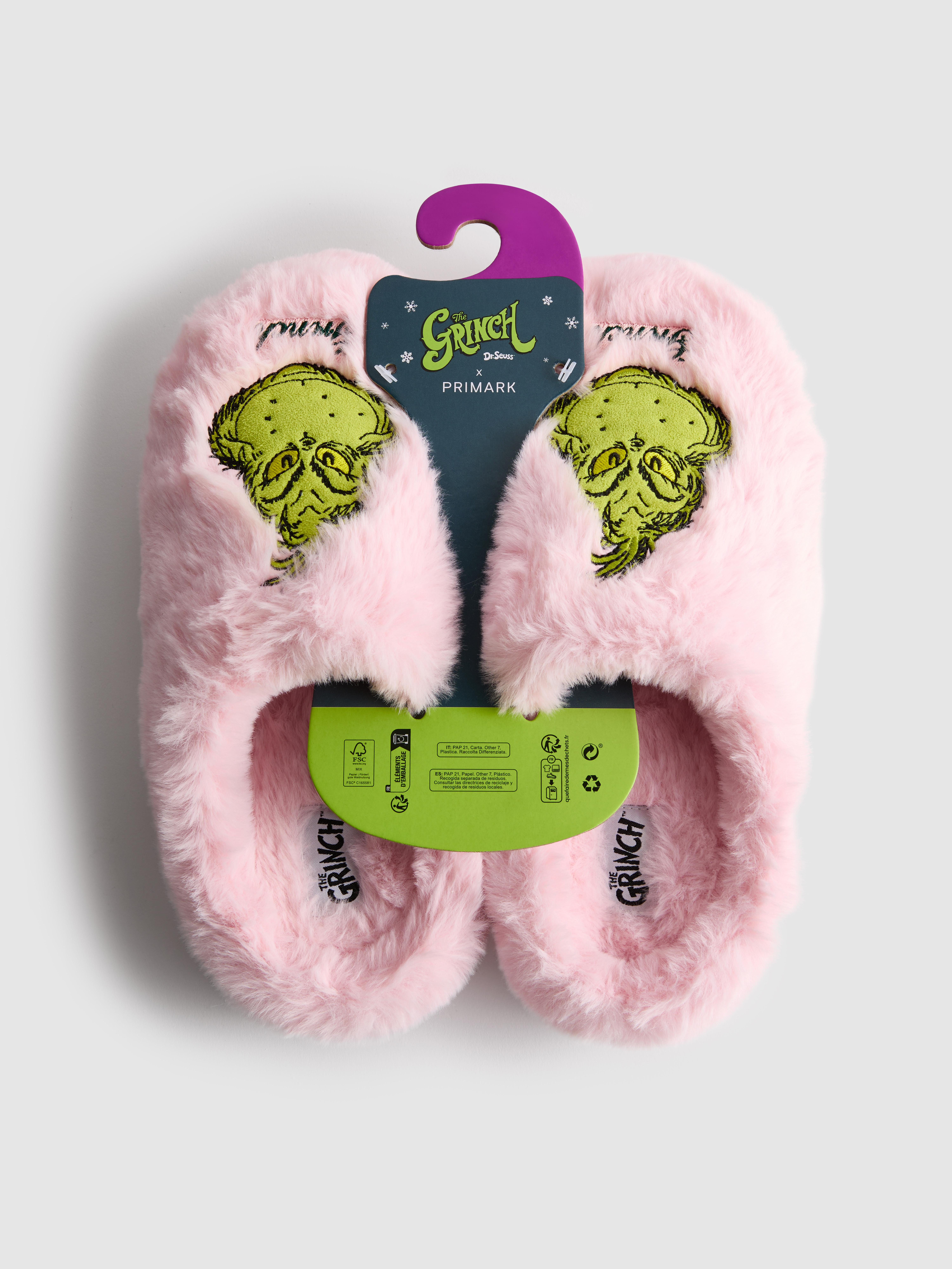 The Grinch Pink Mule Slippers