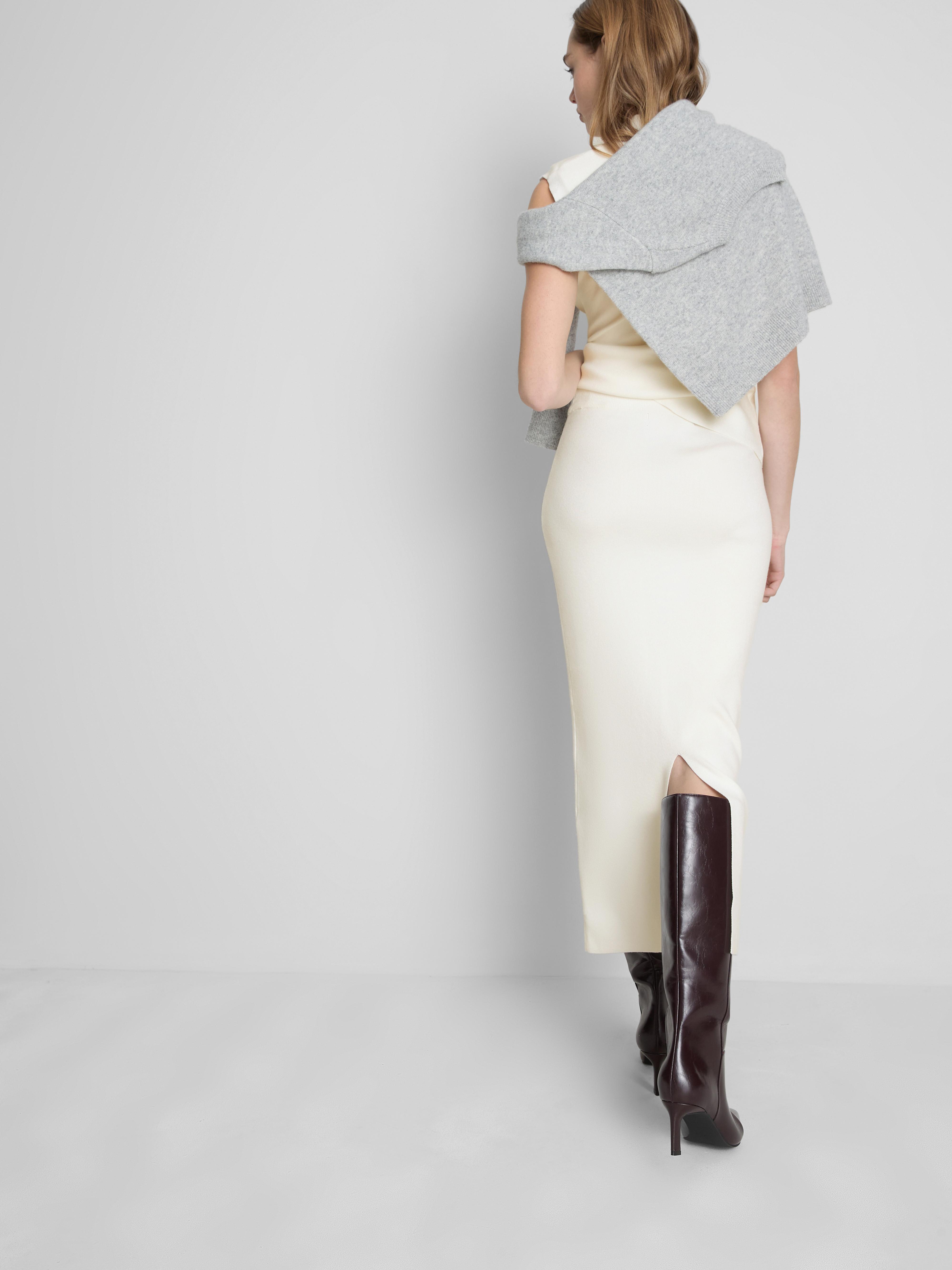 Sculpted Back Split Maxi Skirt