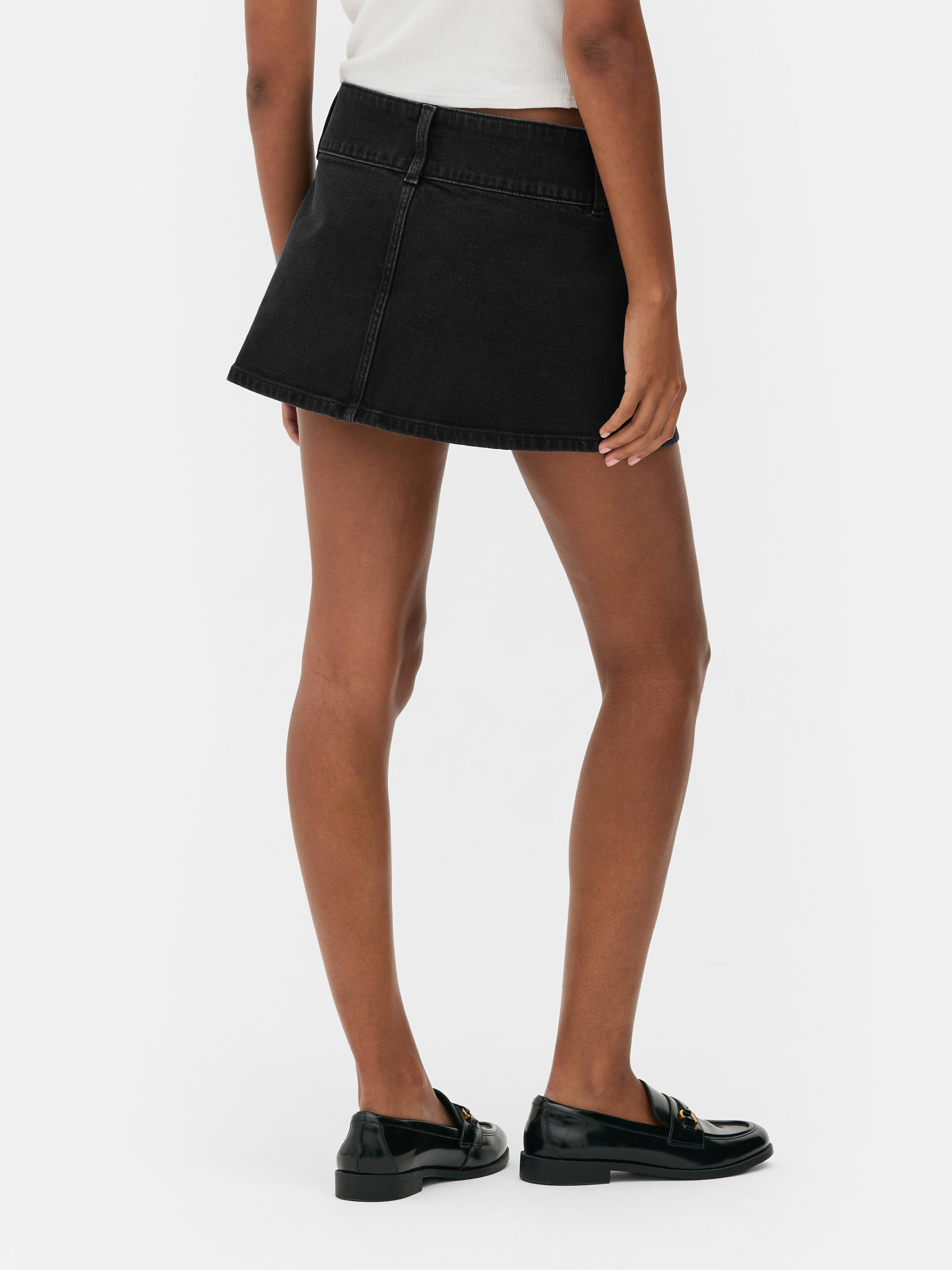 Denim Micro Mini Skirt