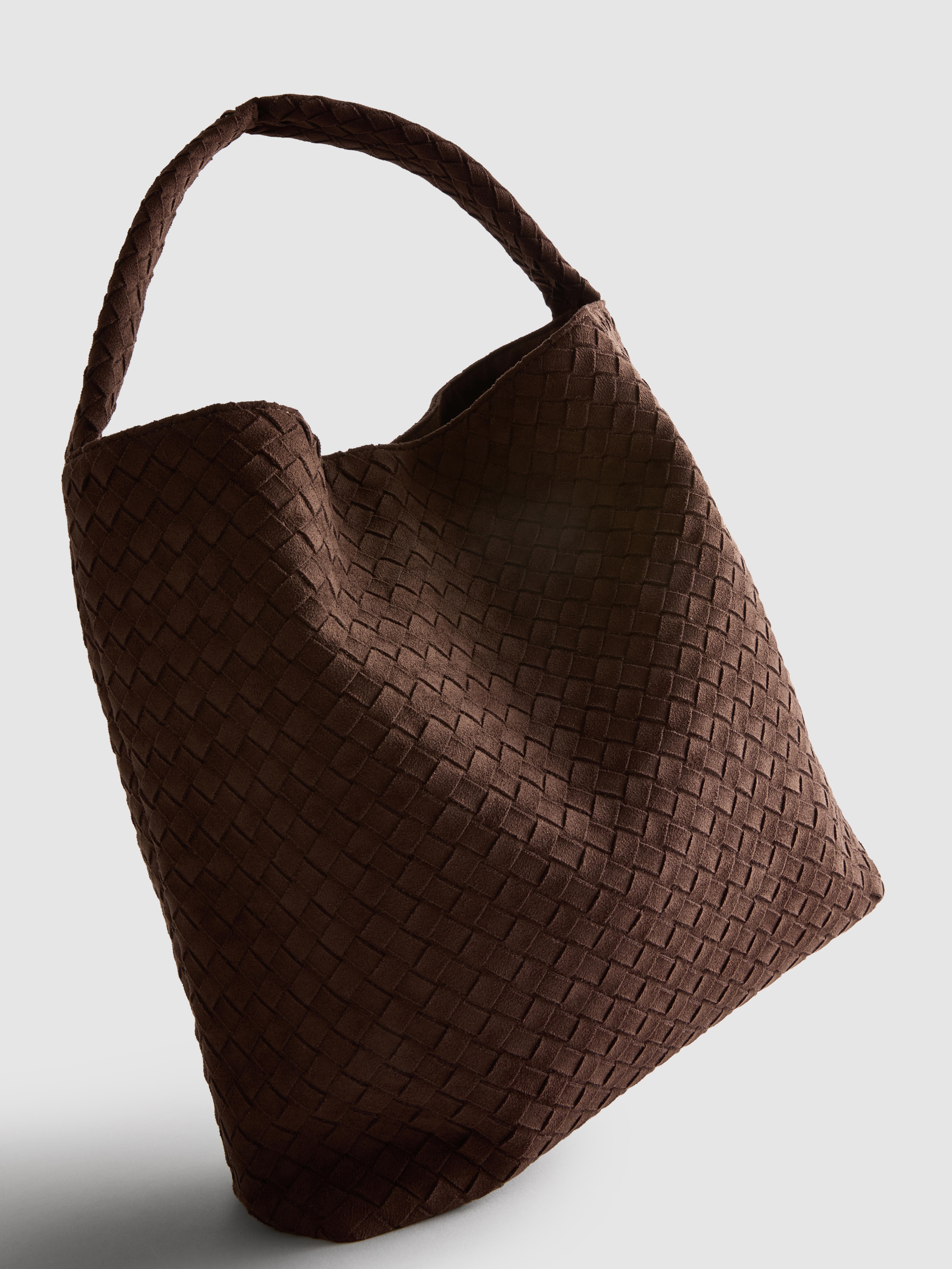 Chocolate Woven Tote Bag