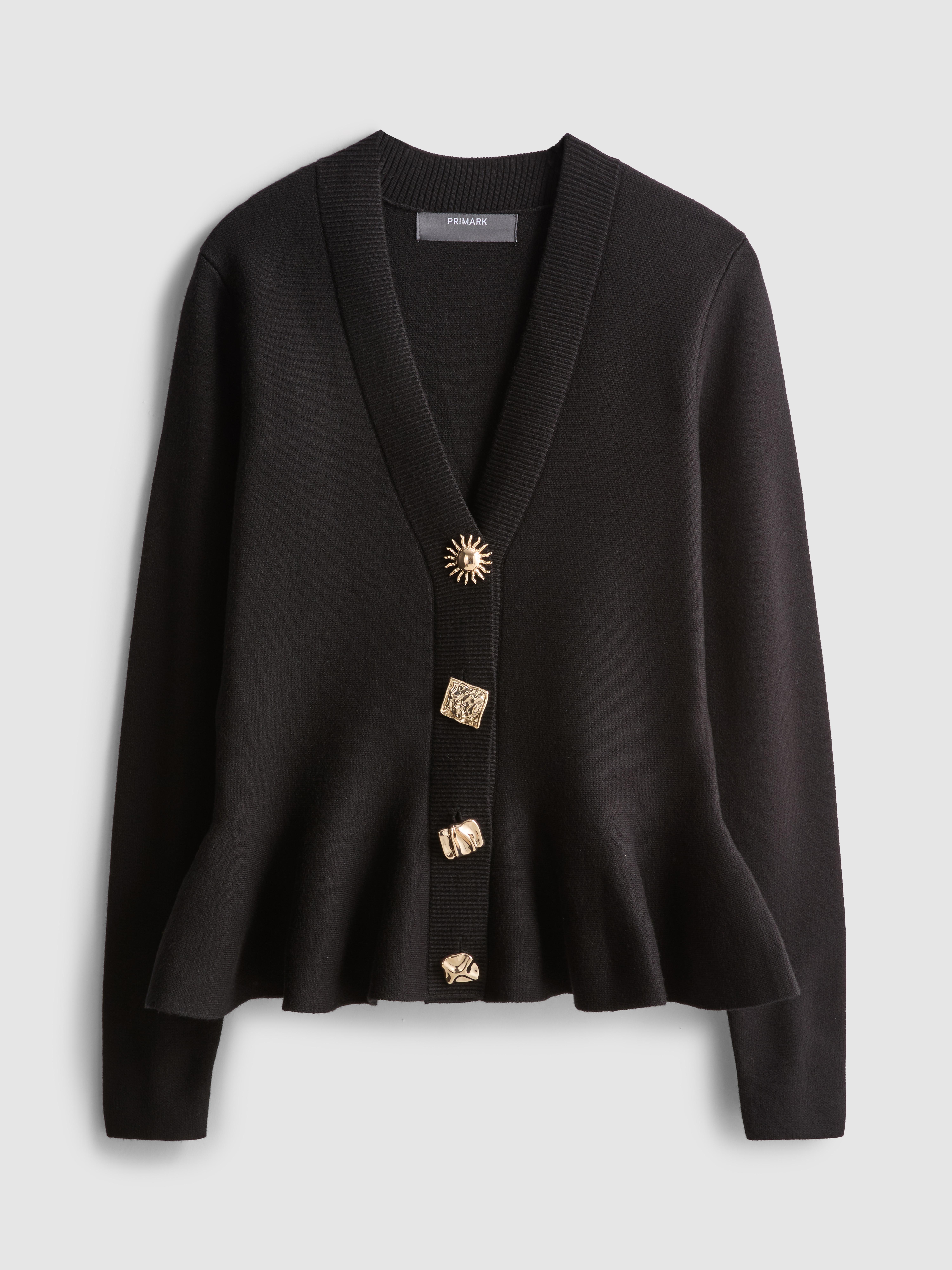 Peplum V-Neck Cardigan