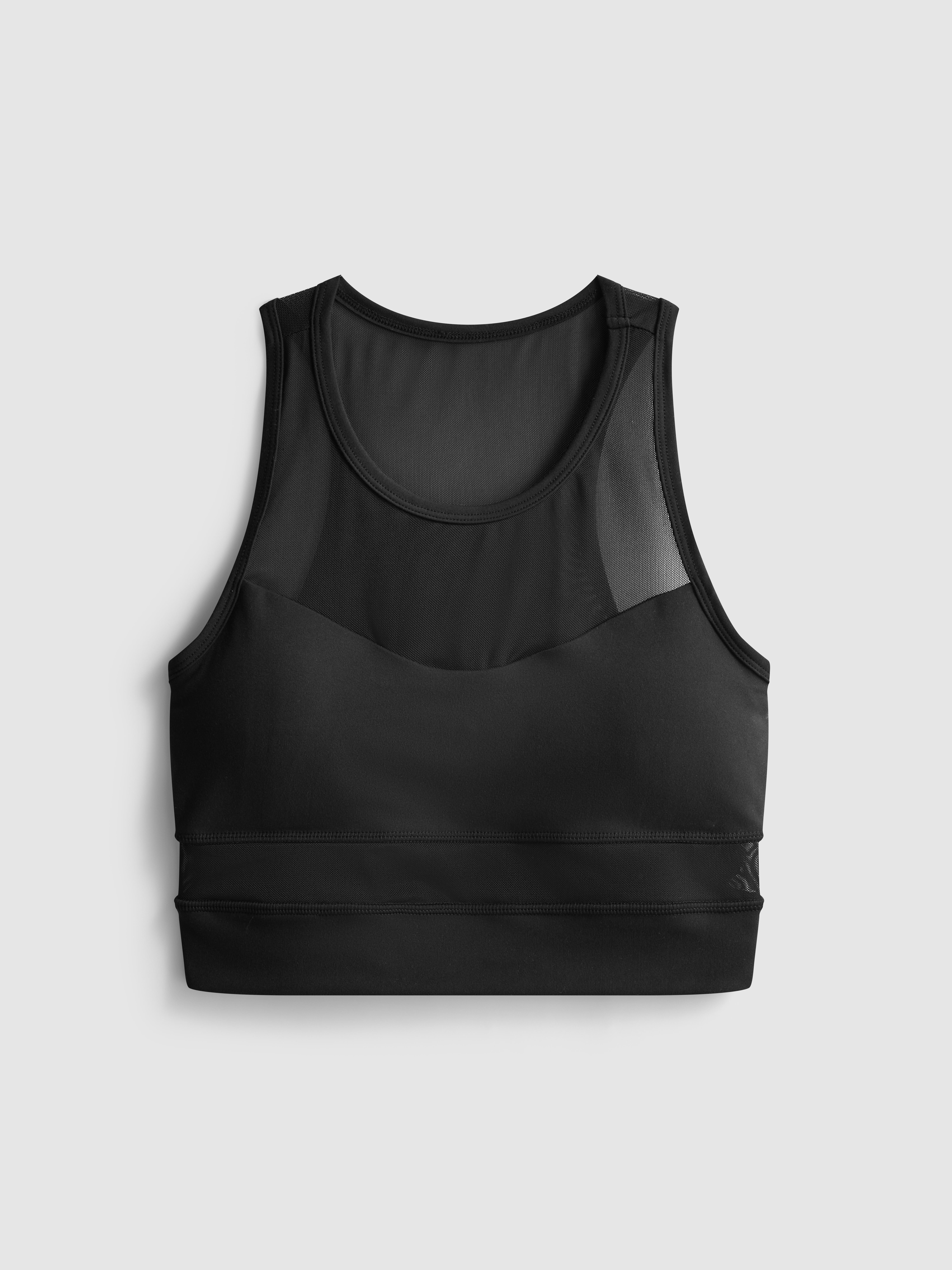 Cropped Mesh Active Tank
