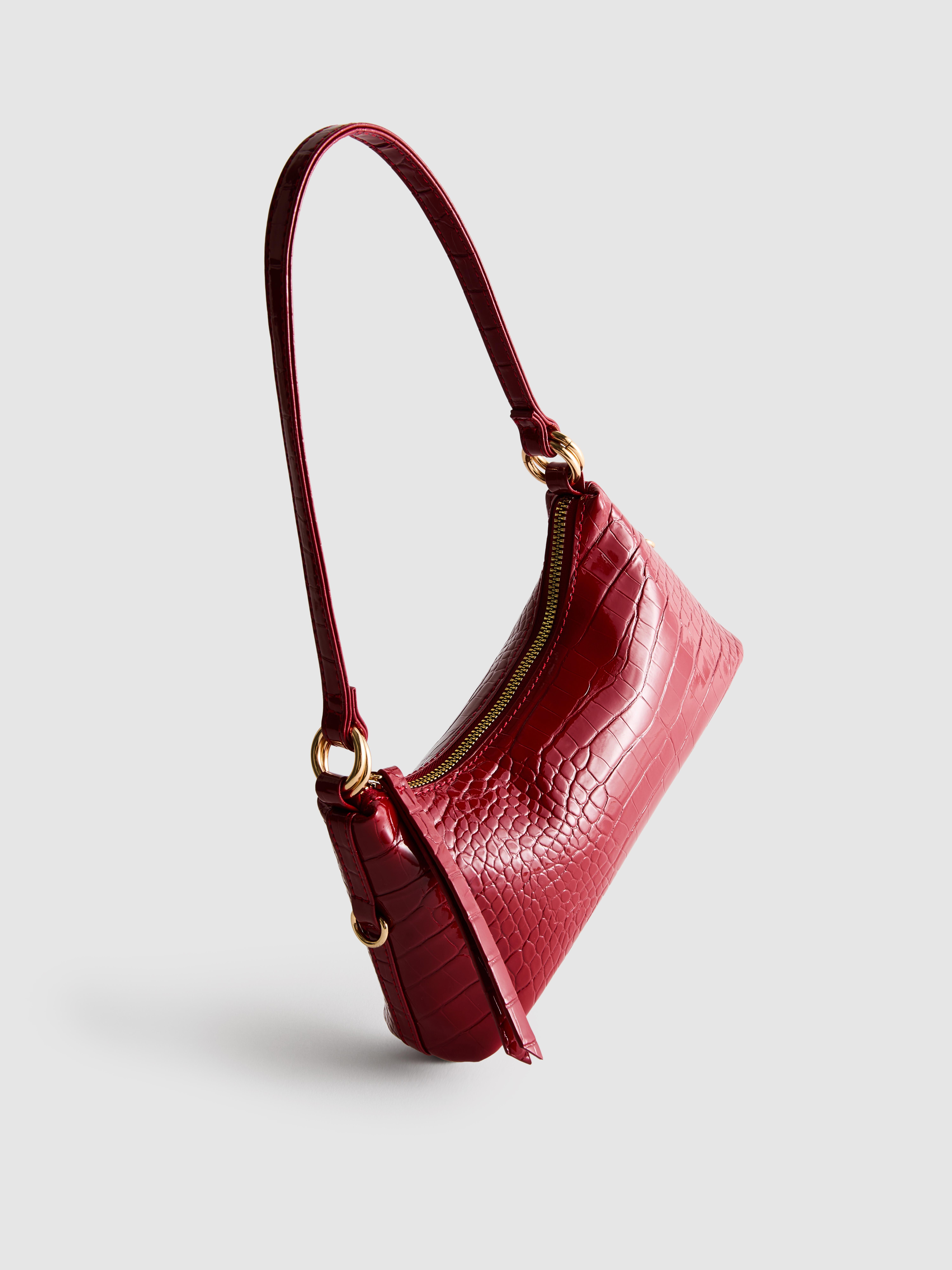 Faux Leather Shoulder Bag