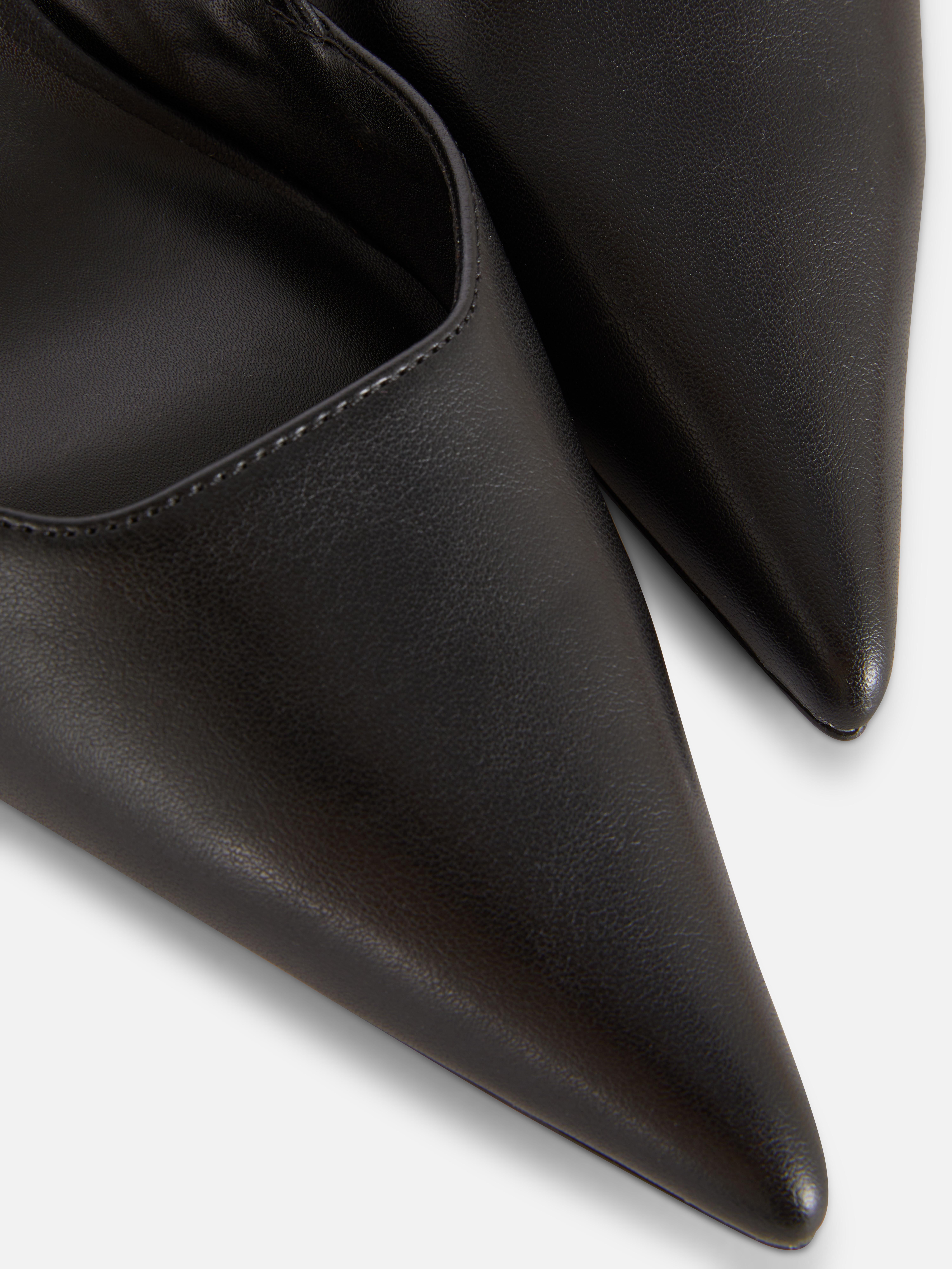 Slingback Pointed Toe Kitten Heels