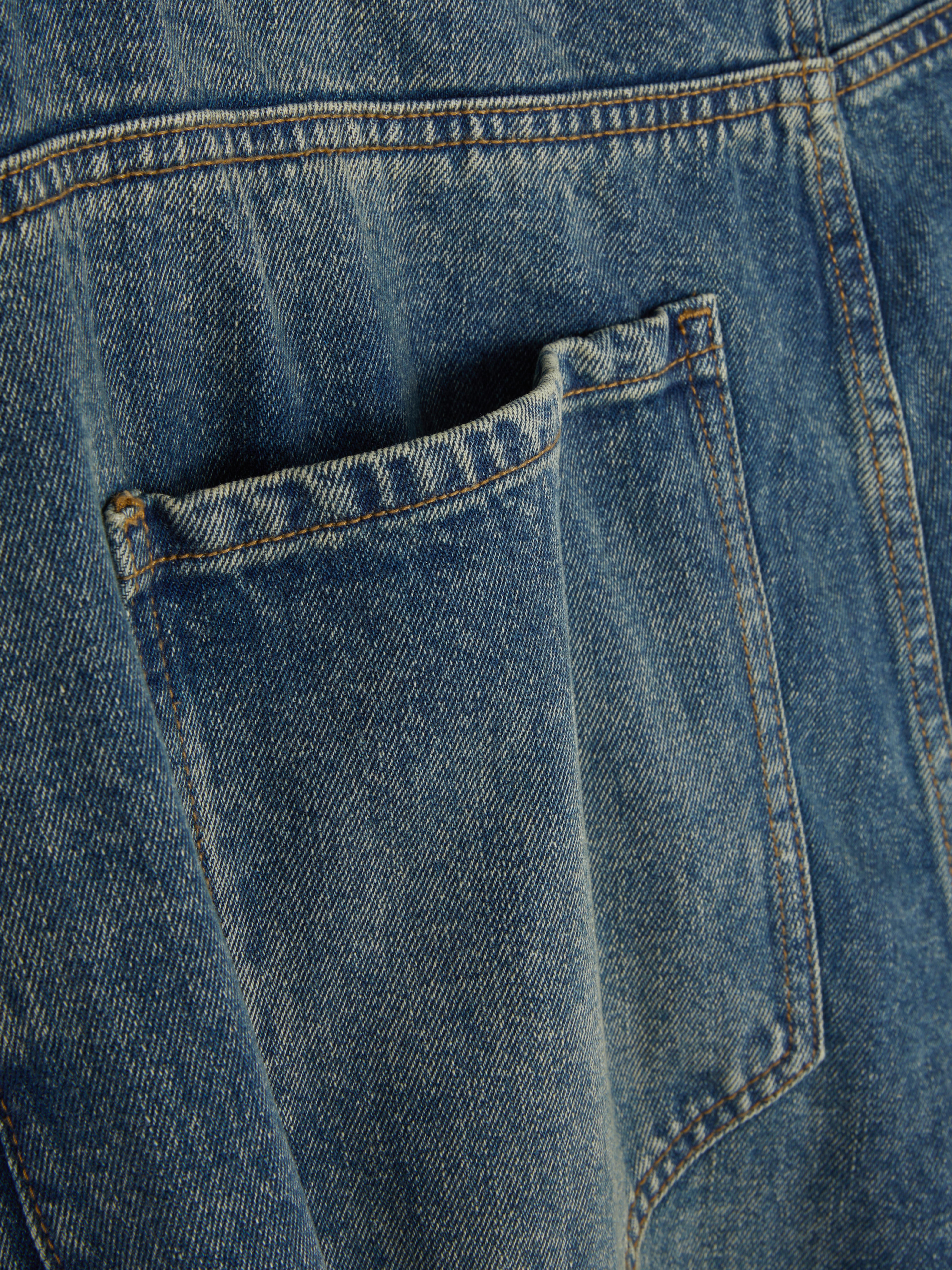 Low-Rise Barrel Leg Jeans