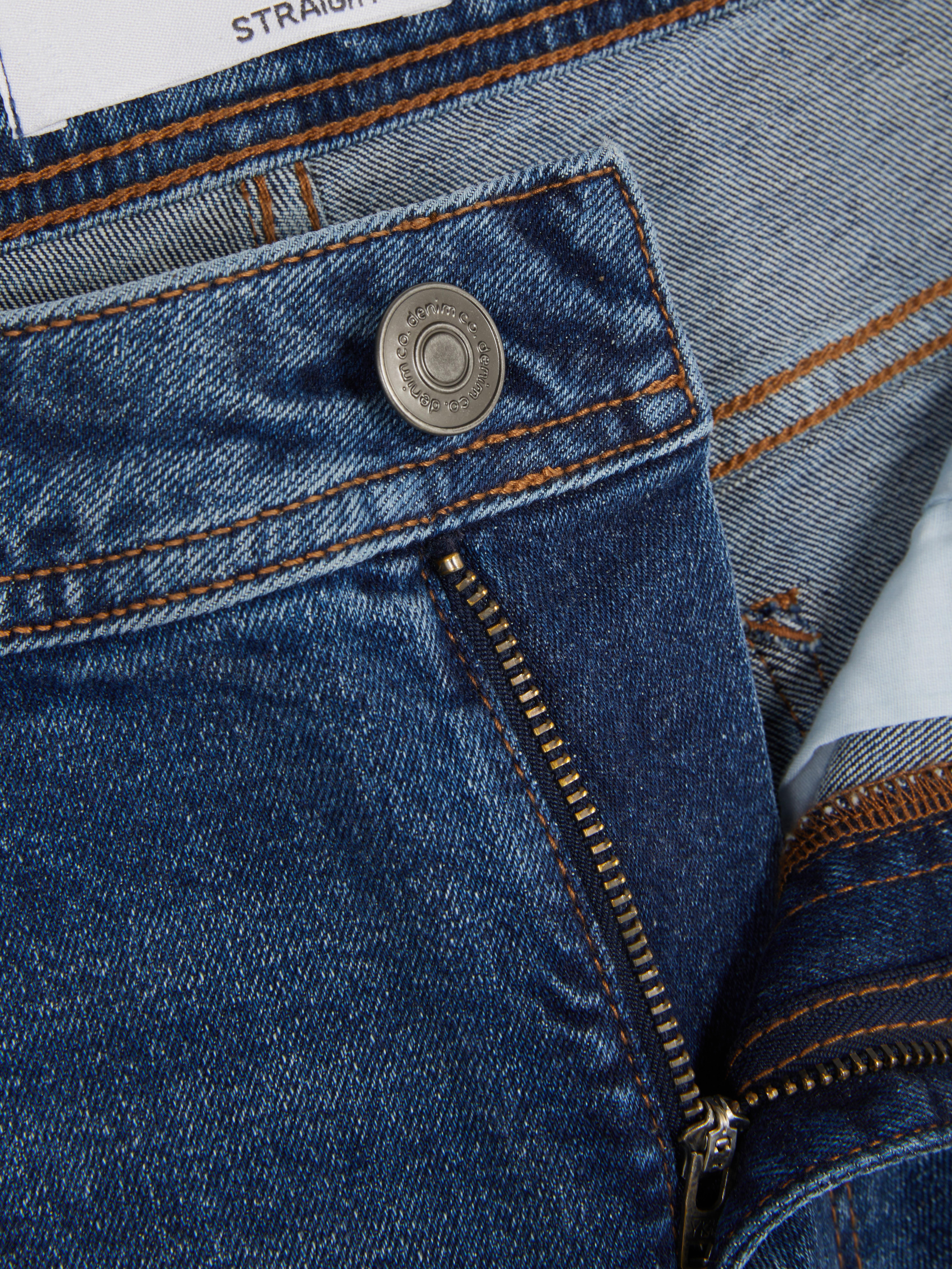 Mid-Rise Straight-Leg Jeans