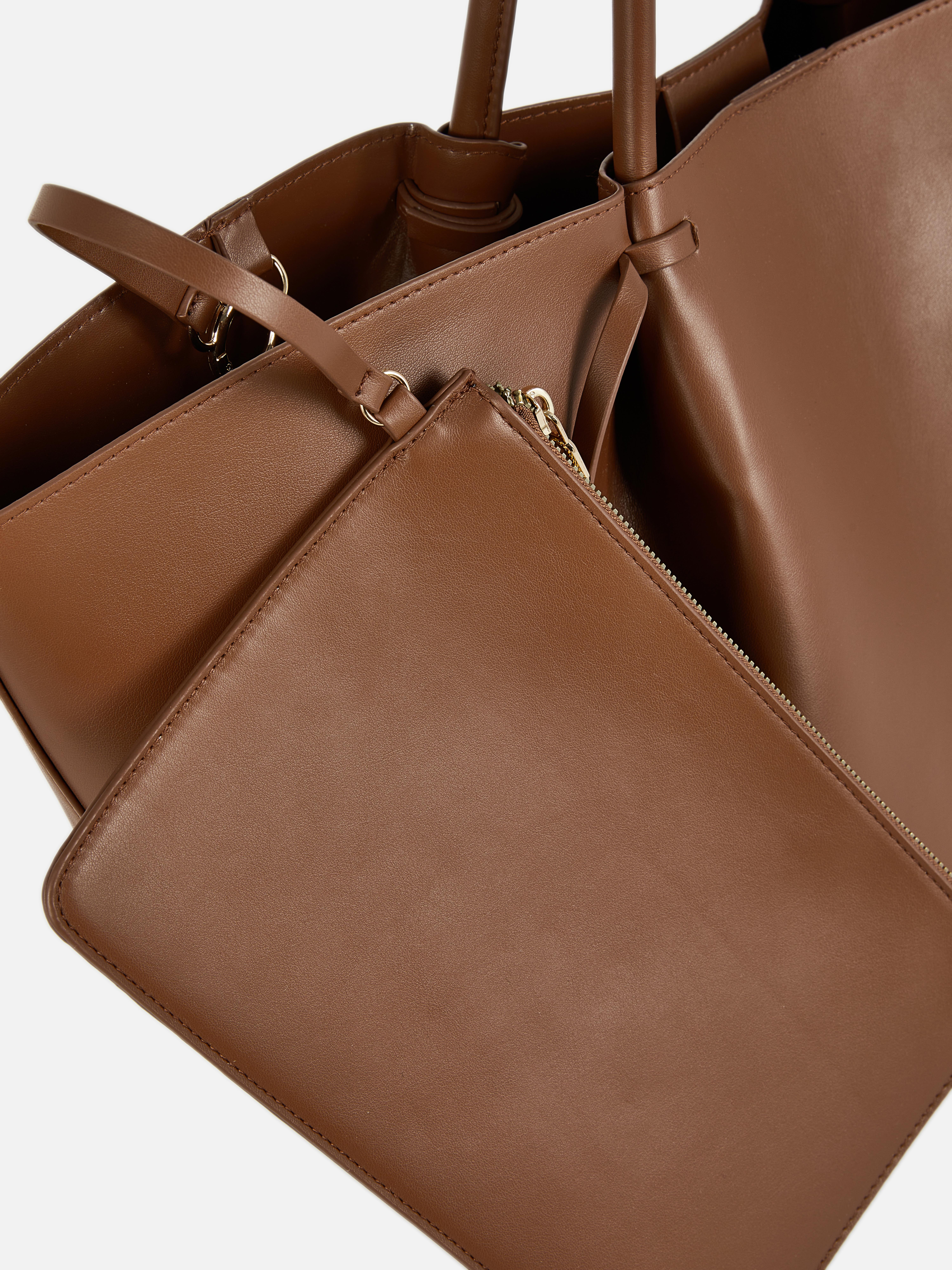 The Edit Faux Leather Shopper Bag