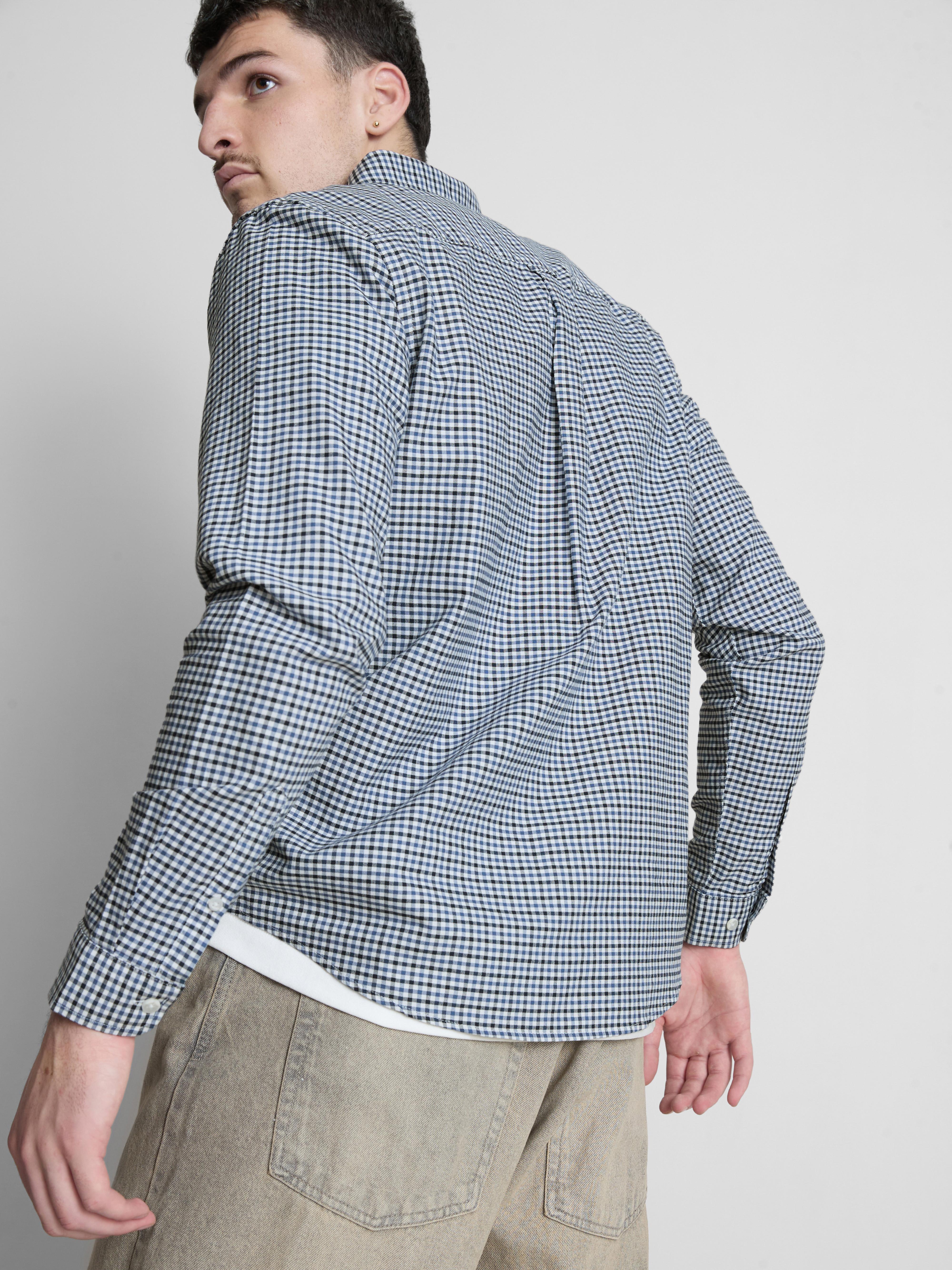 Long Sleeve Check Oxford Shirt