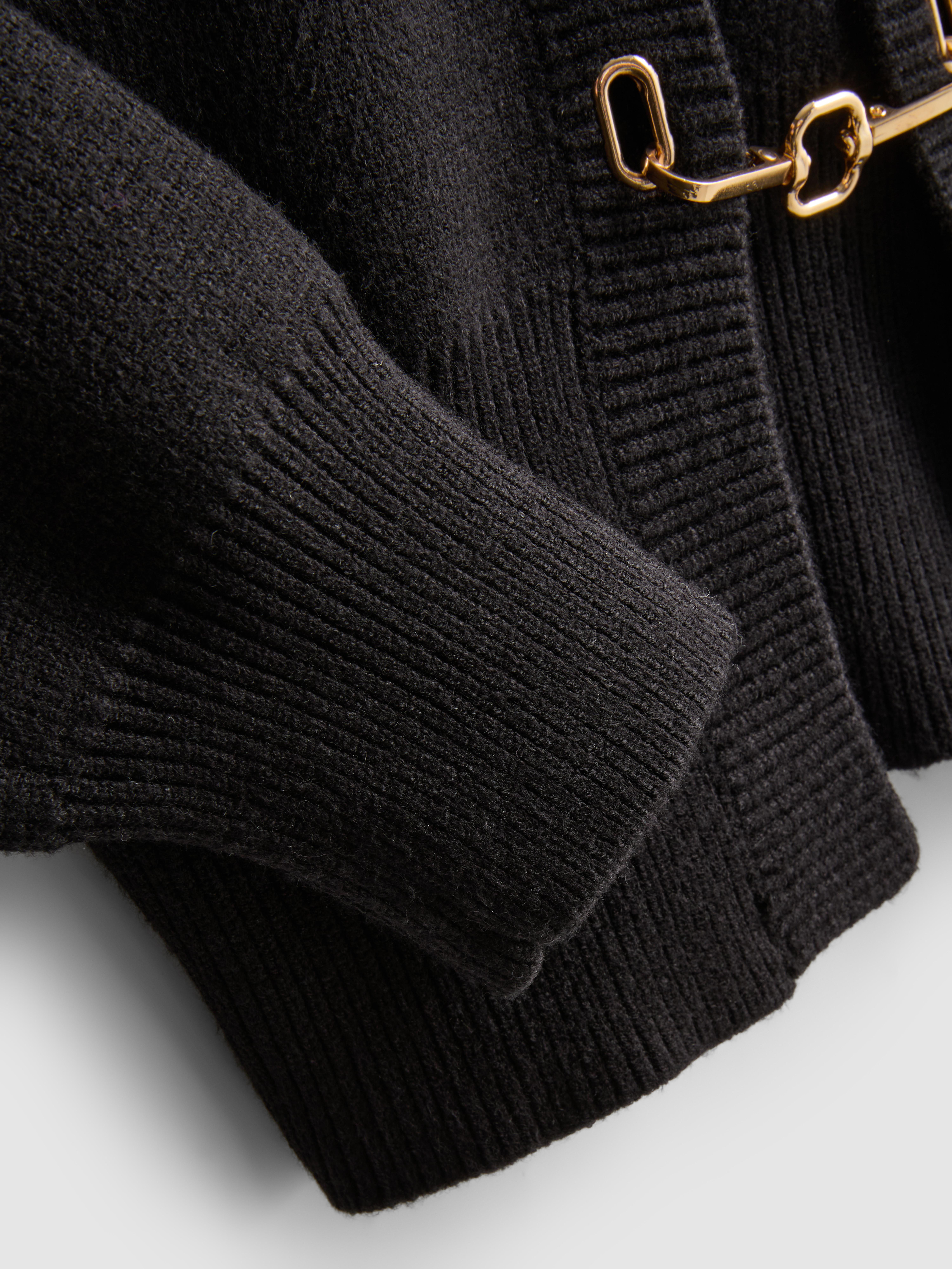 Sculpted Buckle Detail Cardigan