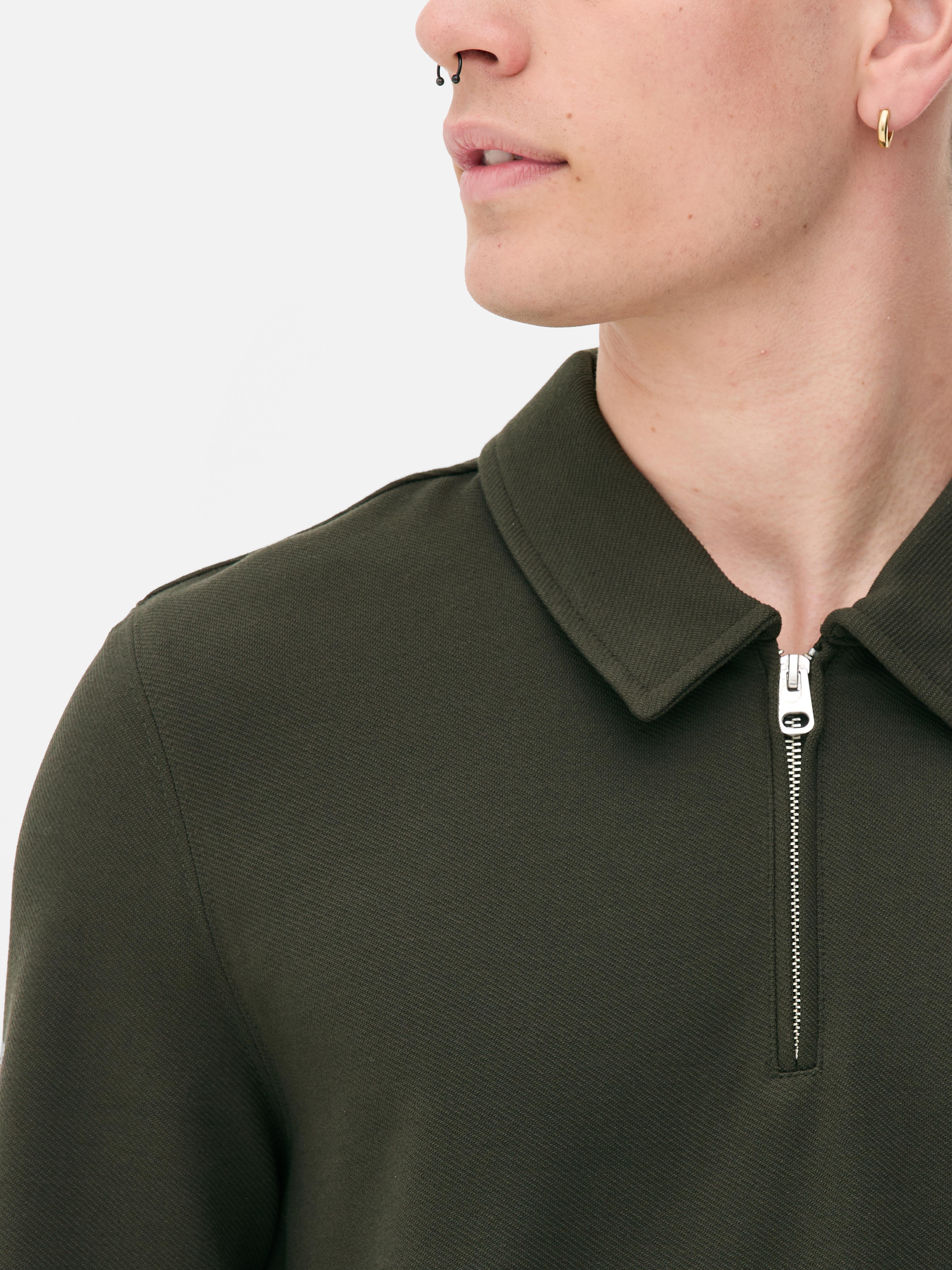 Twill Long Sleeve Polo Shirt