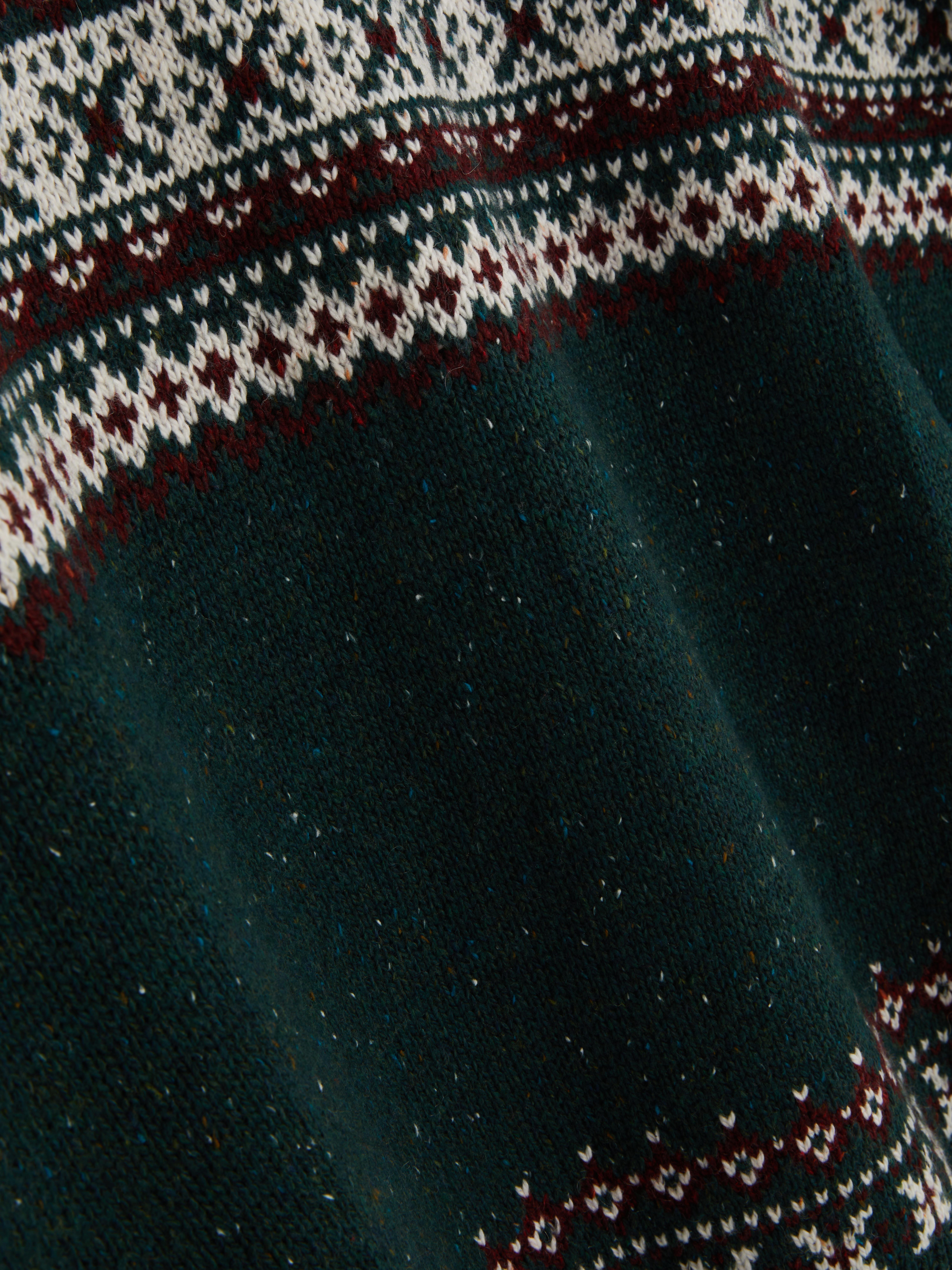 Half-Zip Fair Isle Cardigan