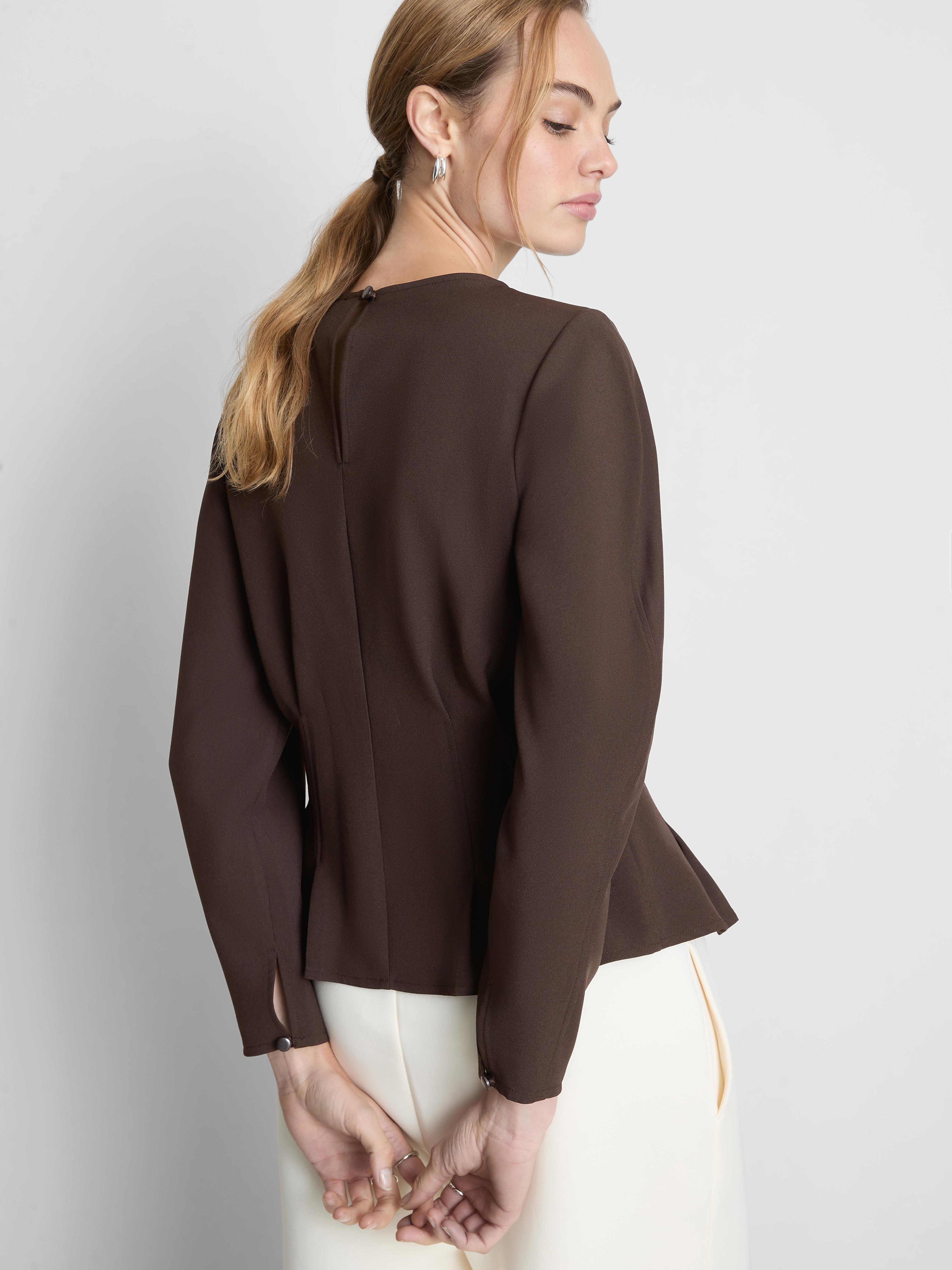 The Edit Structured Peplum Top